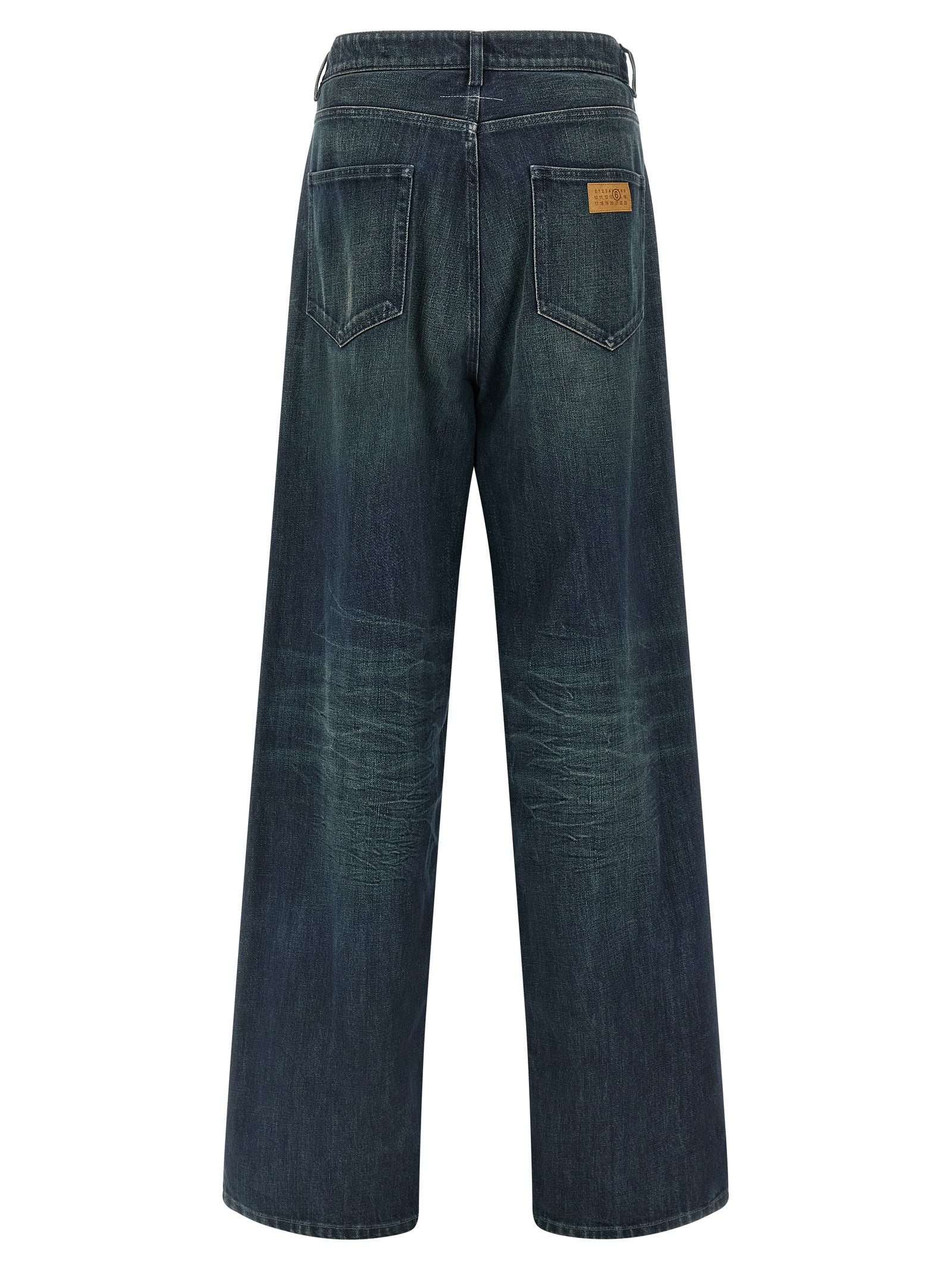 MM6 Maison Margiela Blue Cotton Jeans Men's Denim