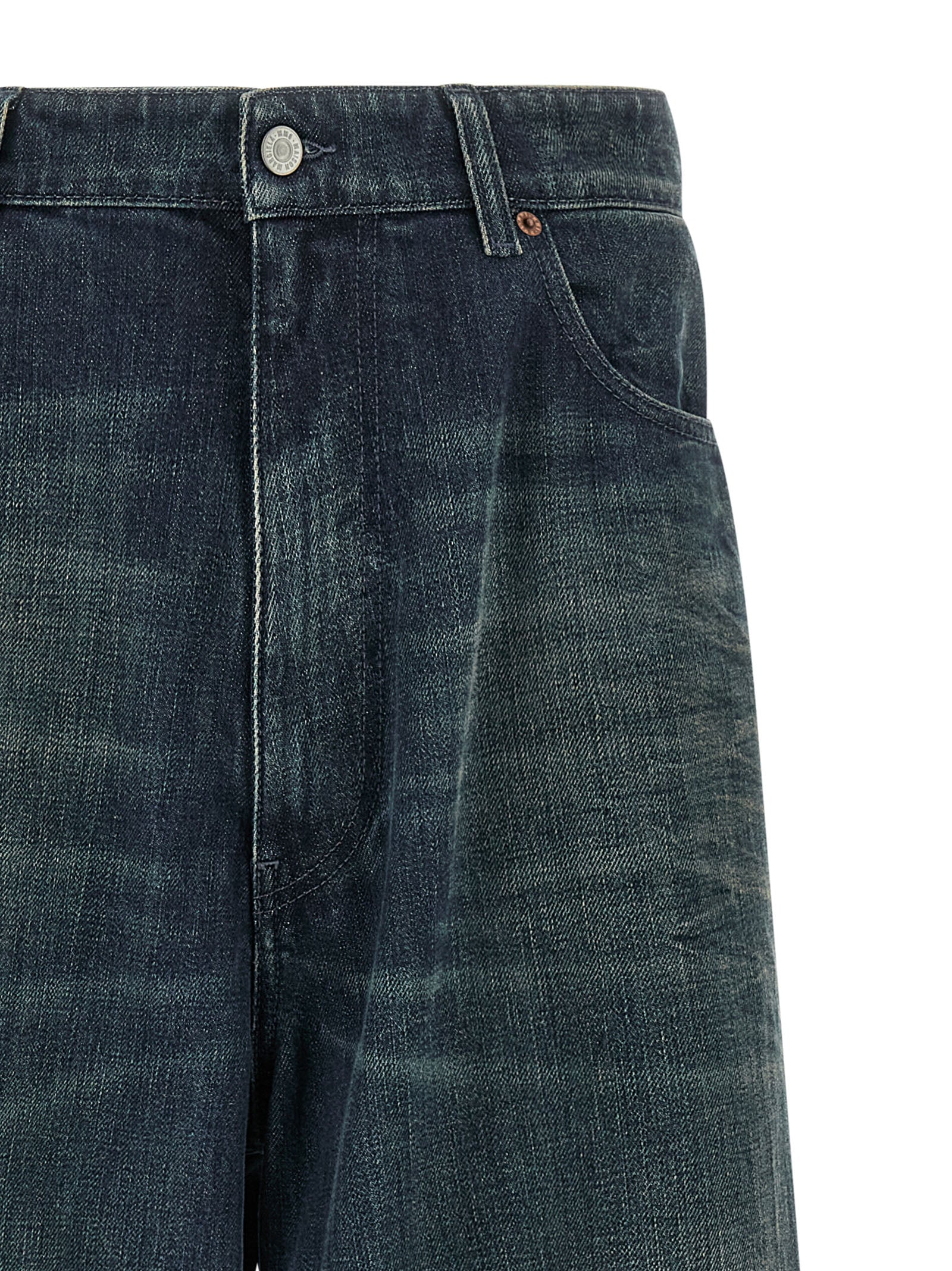 MM6 Maison Margiela Blue Cotton Jeans Men's Denim