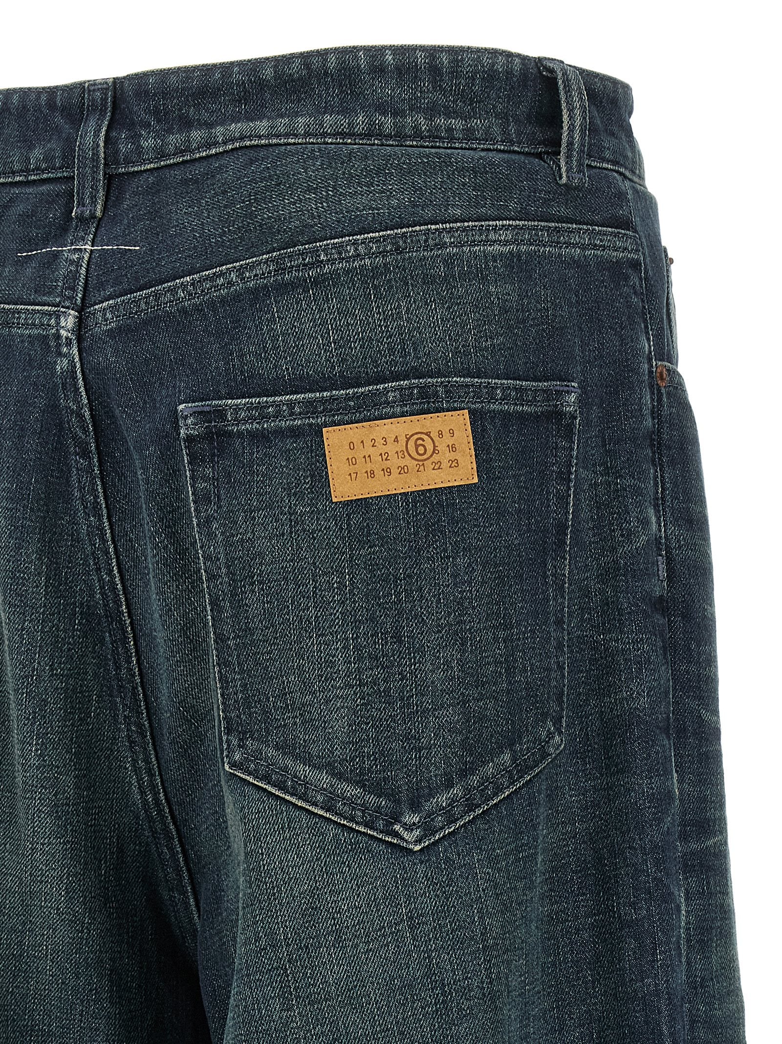MM6 Maison Margiela Blue Cotton Jeans Men's Denim