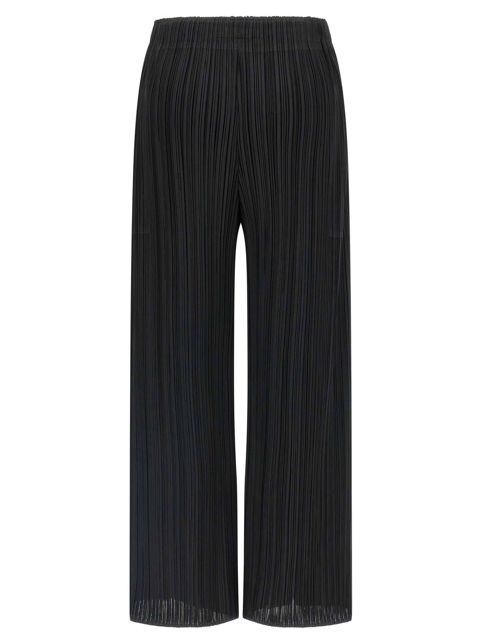 PLEATS PLEASE ISSEY MIYAKE Black Polyester Casual Women's Pants