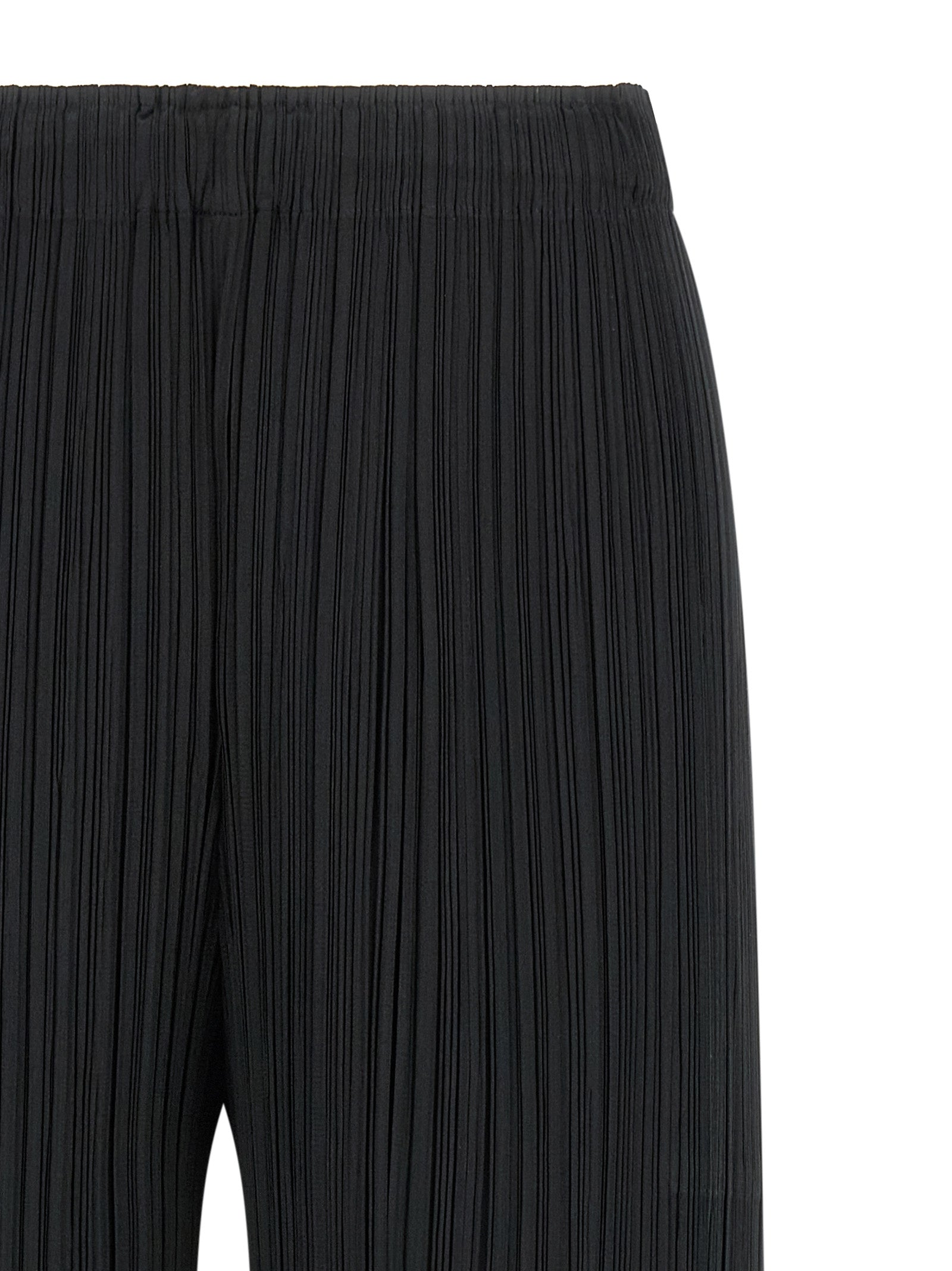 PLEATS PLEASE ISSEY MIYAKE Black Polyester Casual Women's Pants