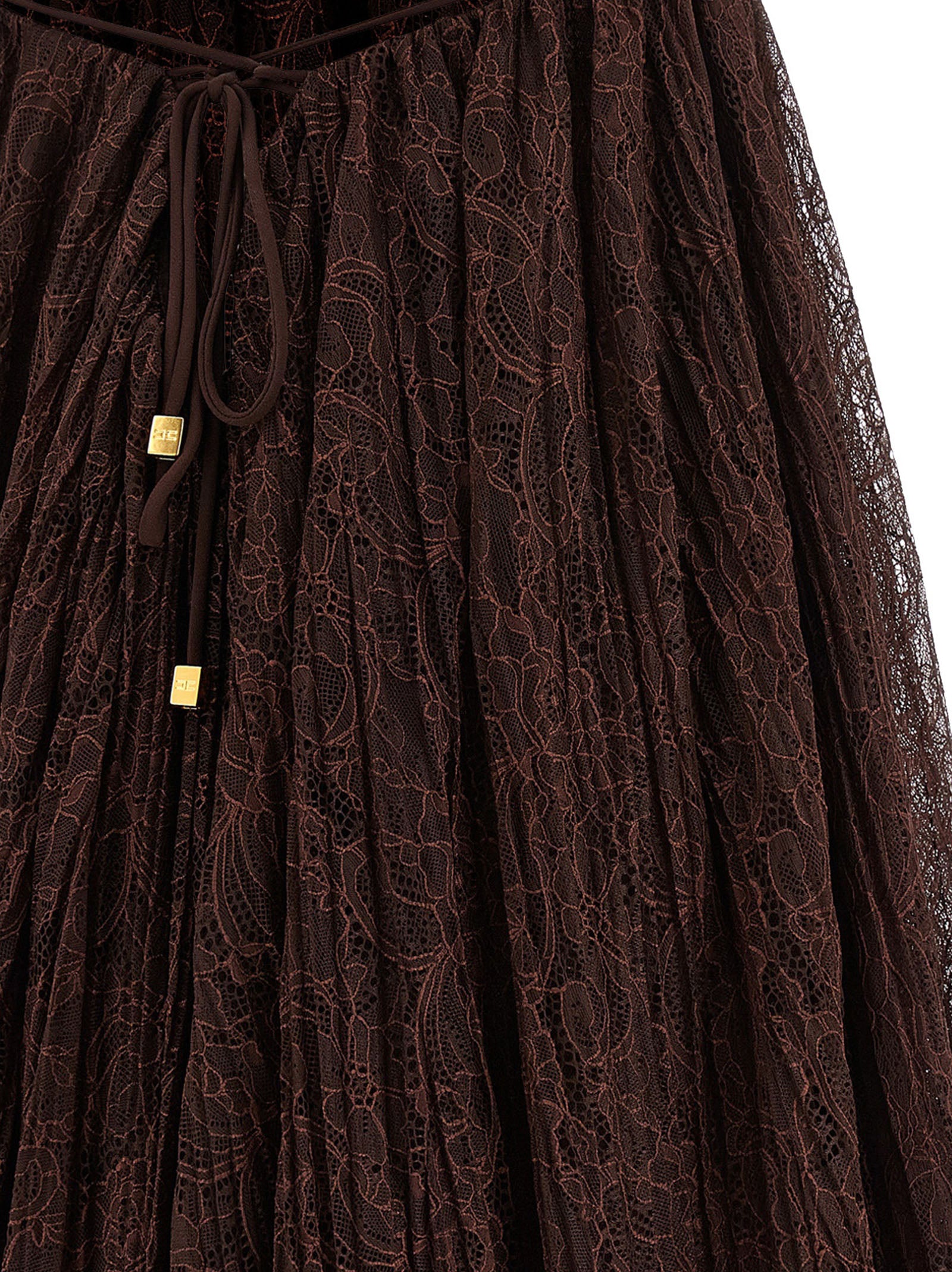 Elisabetta Franchi Brown Polyamide Short Women's Dress