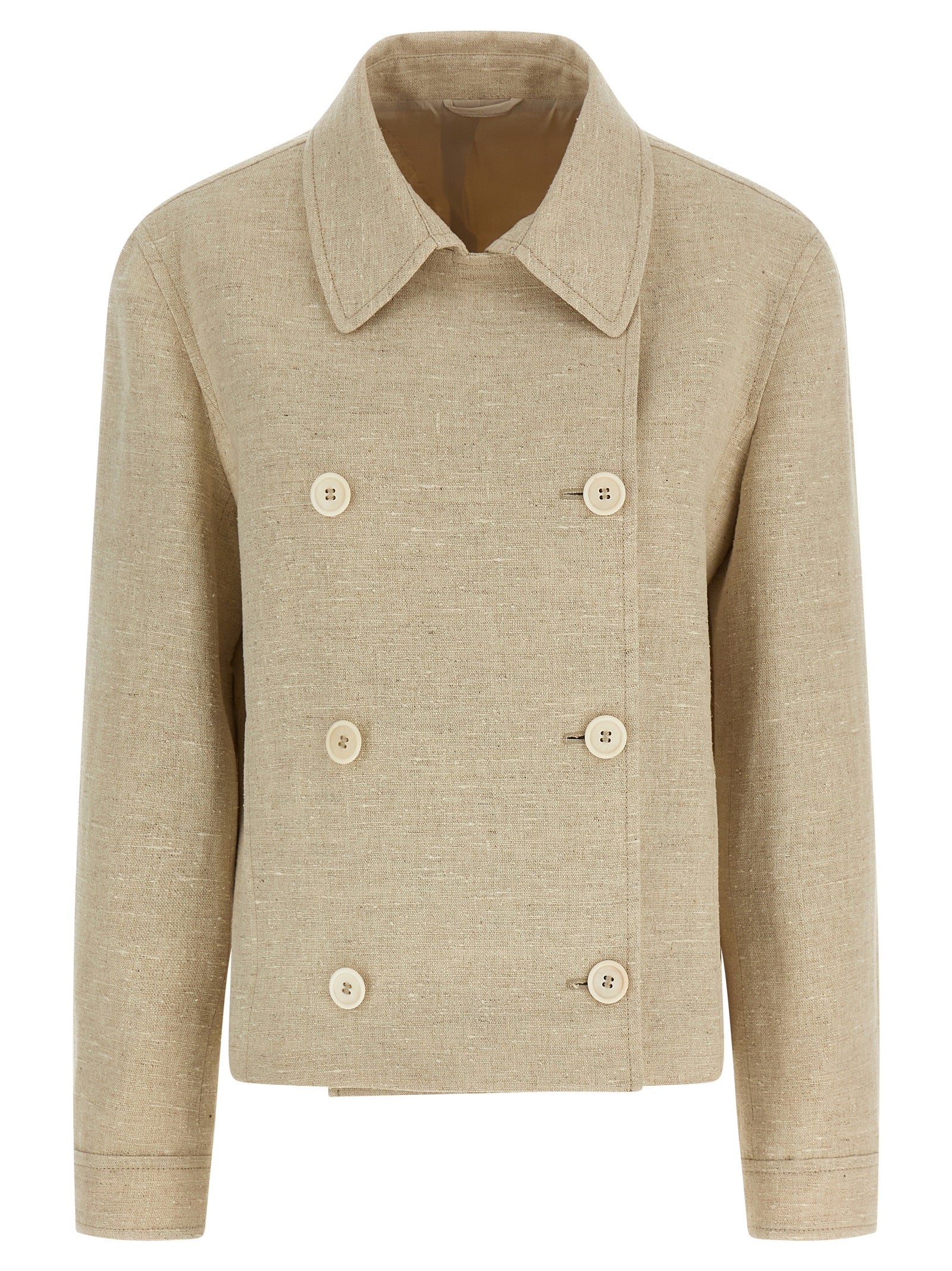 Brunello Cucinelli Beige Linen Women's Jacket