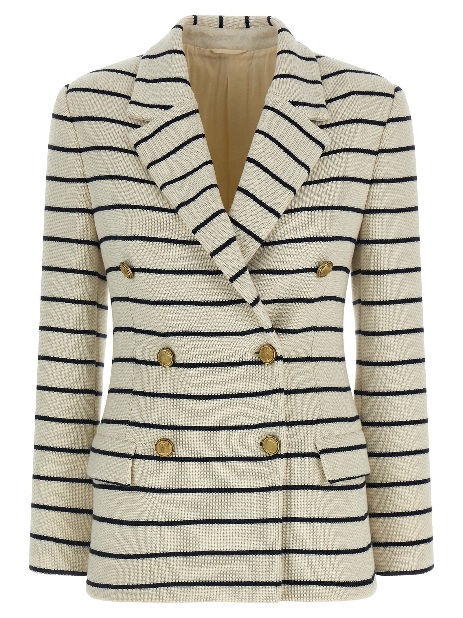 Brunello Cucinelli Blue Cotton Women's Blazer