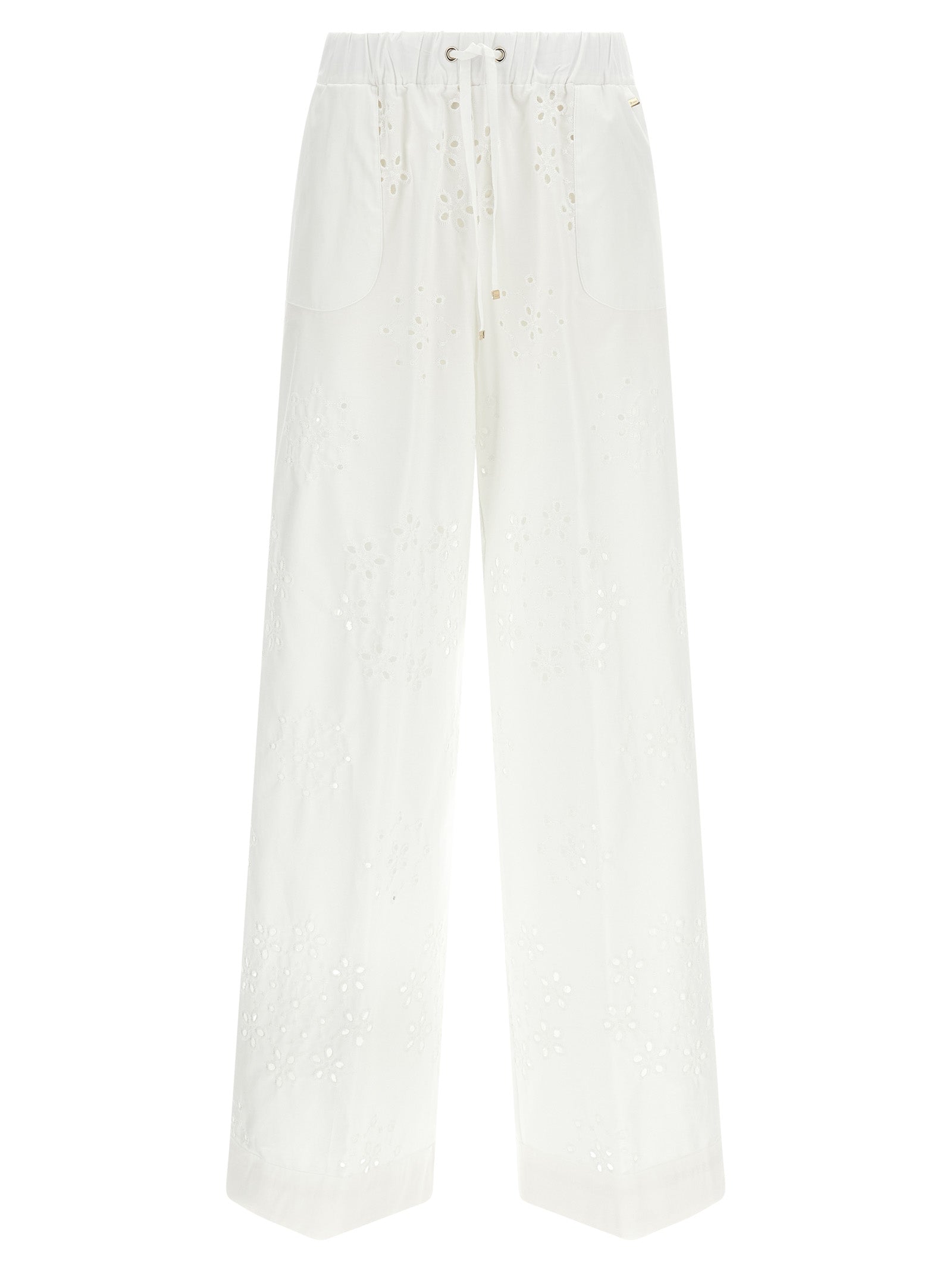 Herno White Cotton Casual Women's Pants