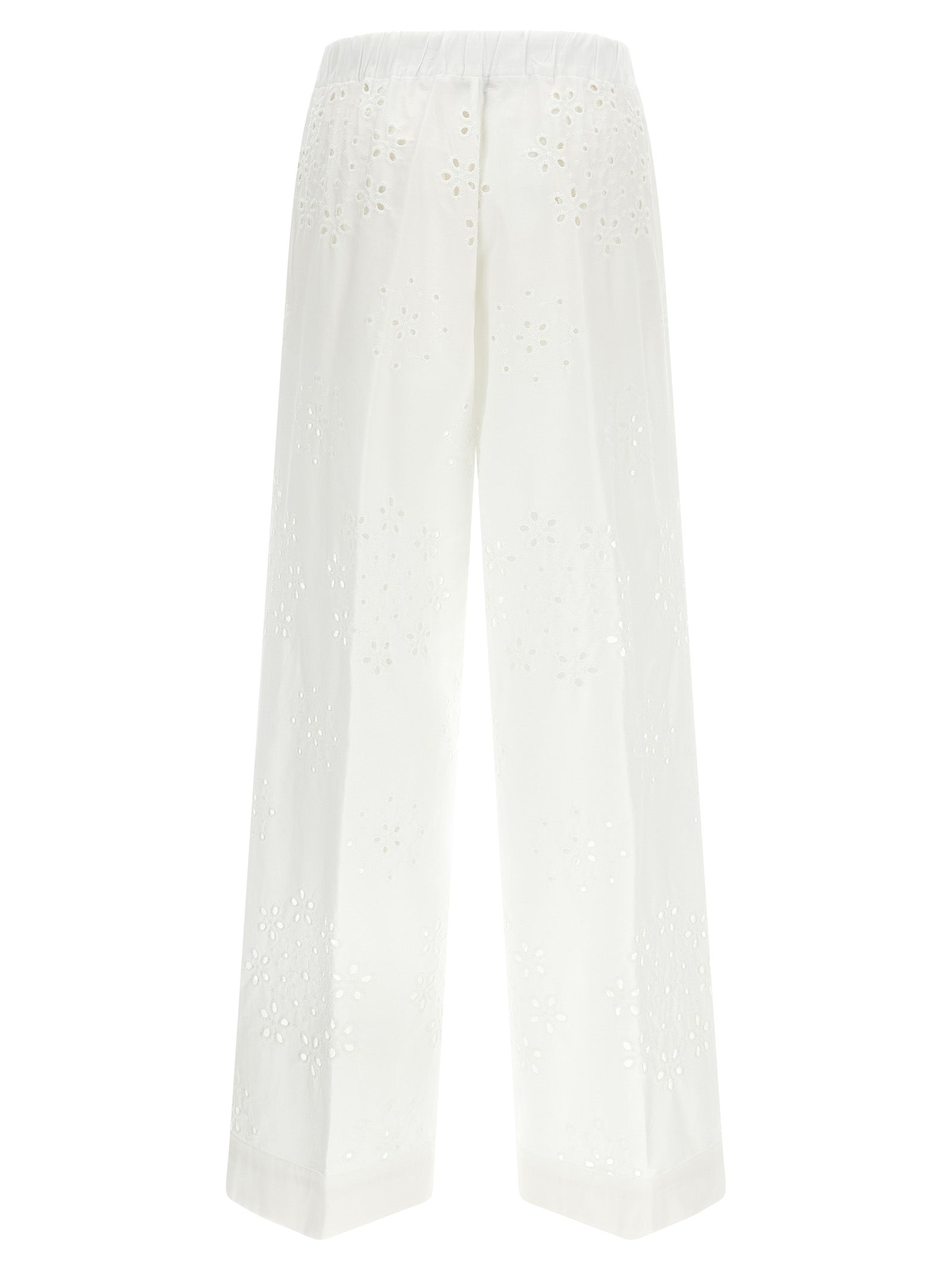 Herno White Cotton Casual Women's Pants