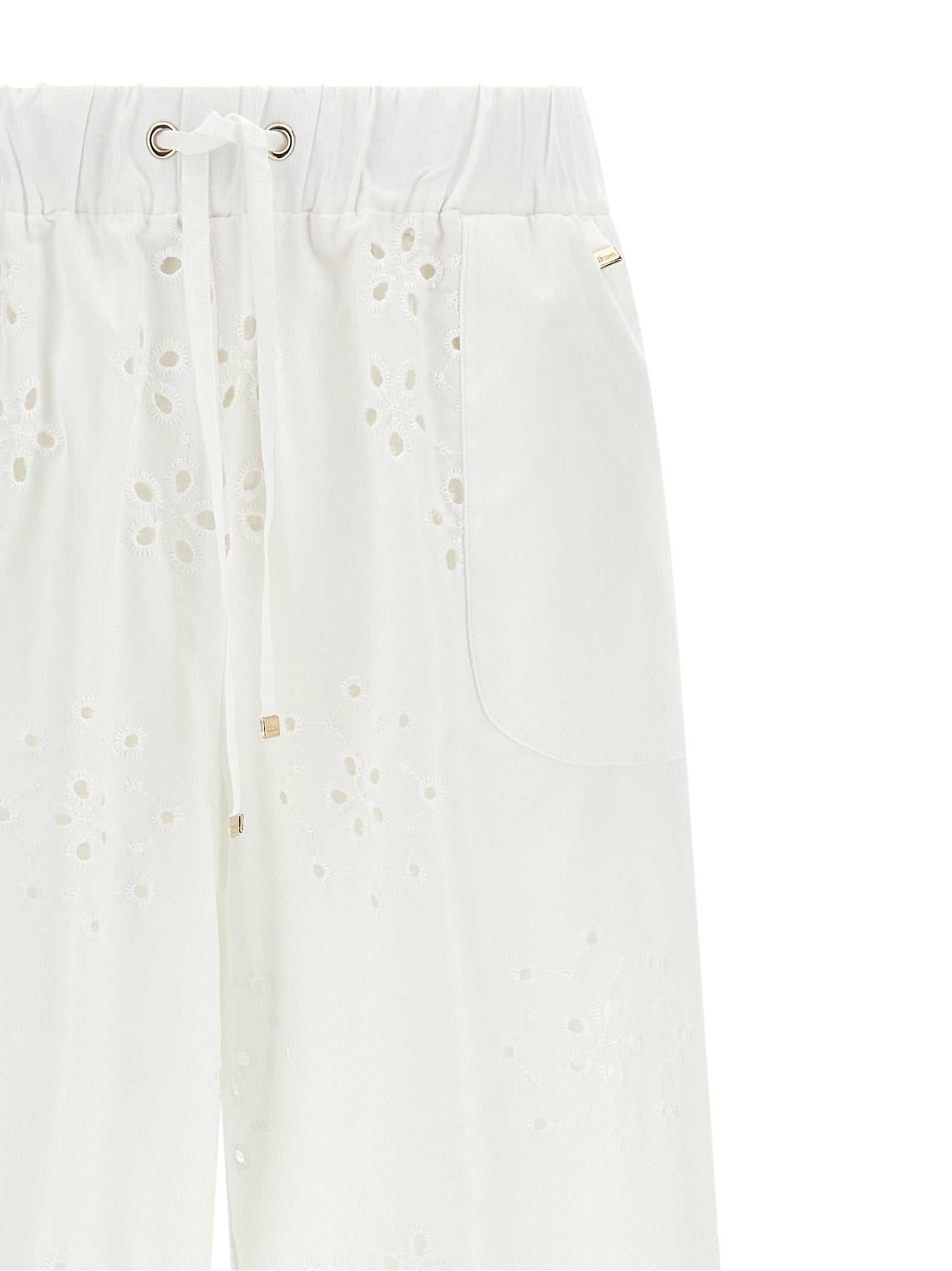 Herno White Cotton Casual Women's Pants