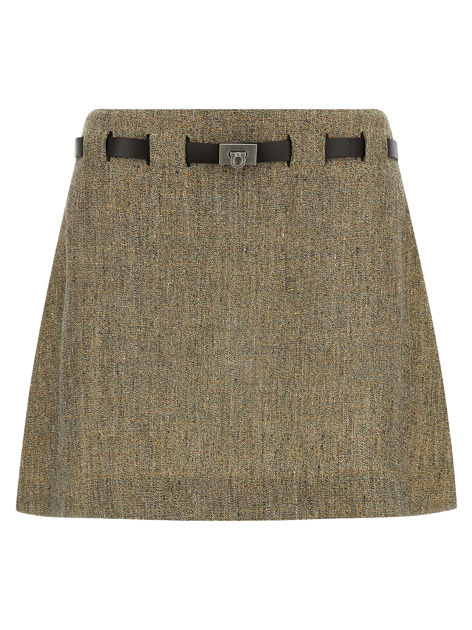 Ferragamo Multicolor Linen Long Women's Skirt