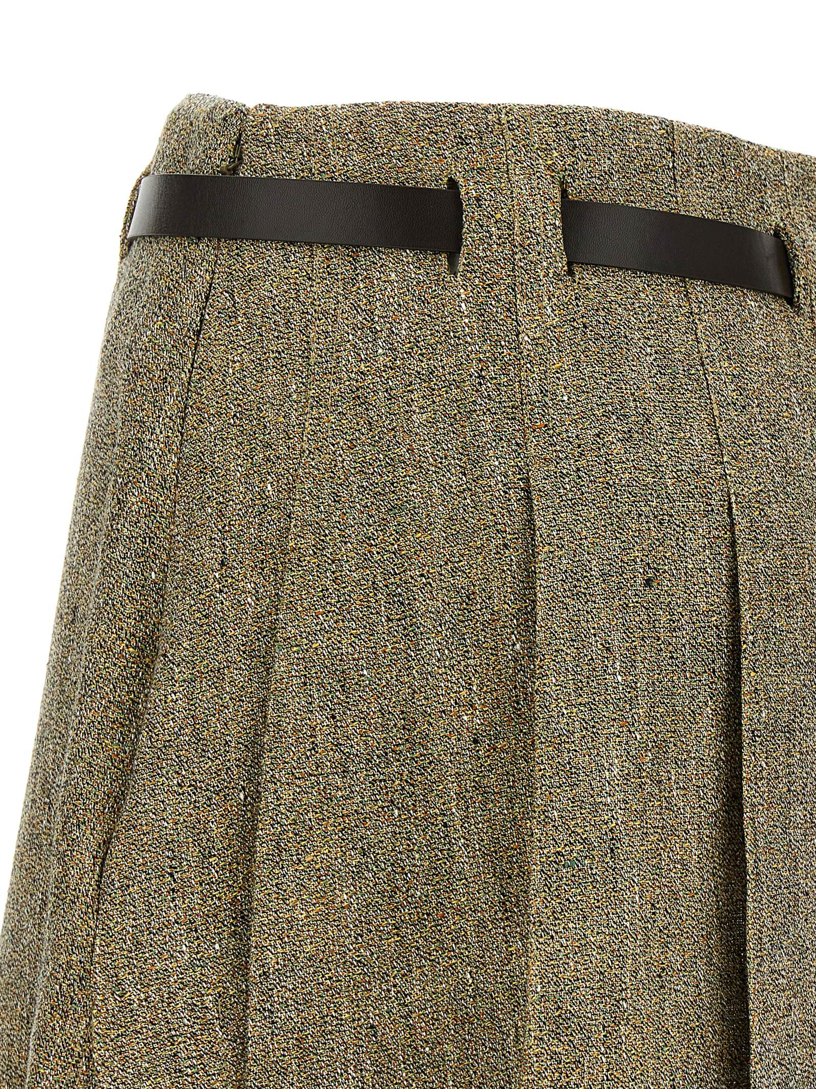 Ferragamo Multicolor Linen Long Women's Skirt