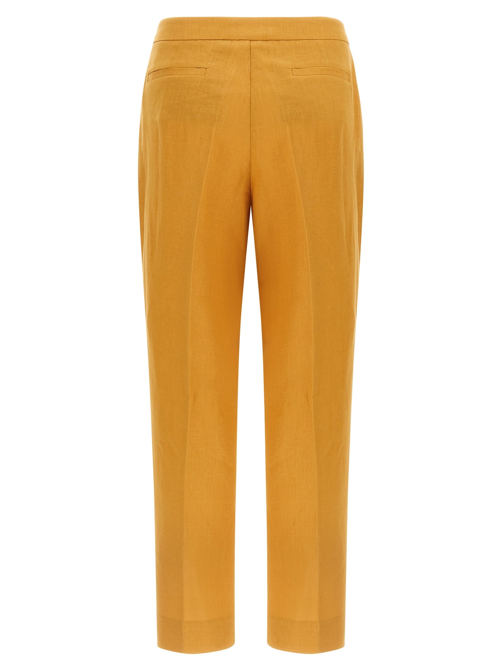 Herno Orange Linen Casual Women's Pants