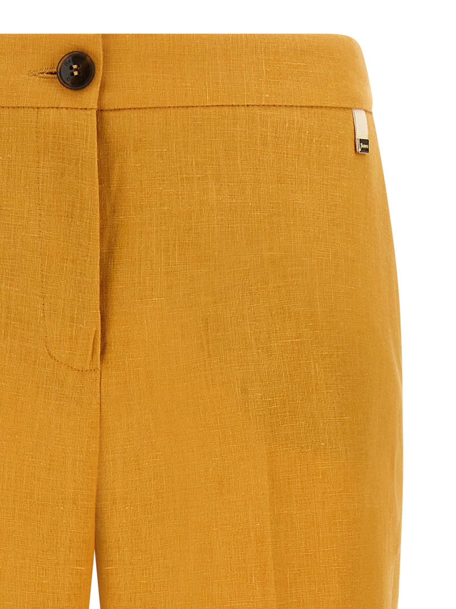 Herno Orange Linen Casual Women's Pants