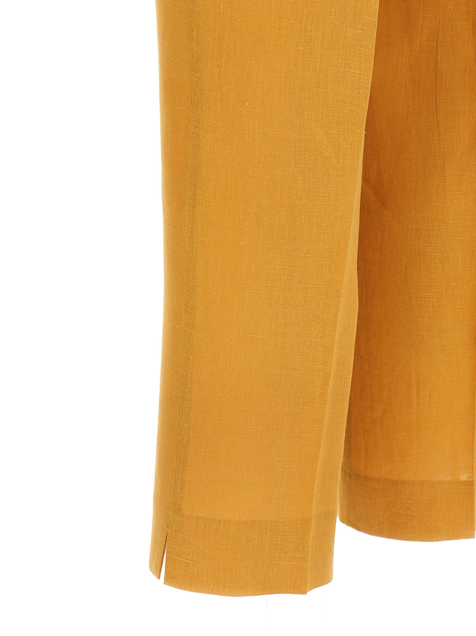 Herno Orange Linen Casual Women's Pants