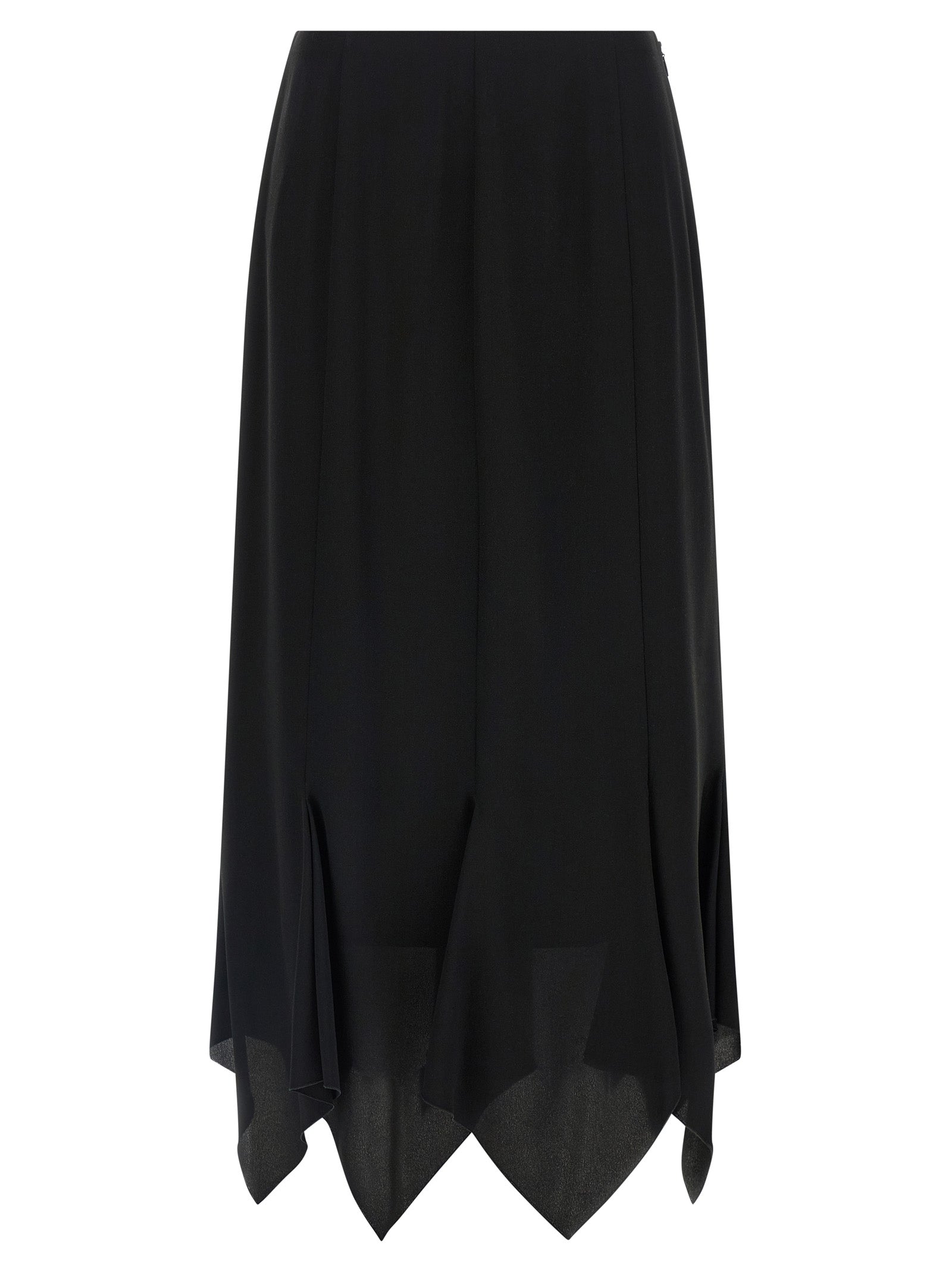 Valentino Garavani Black Silk Midi Women's Skirt