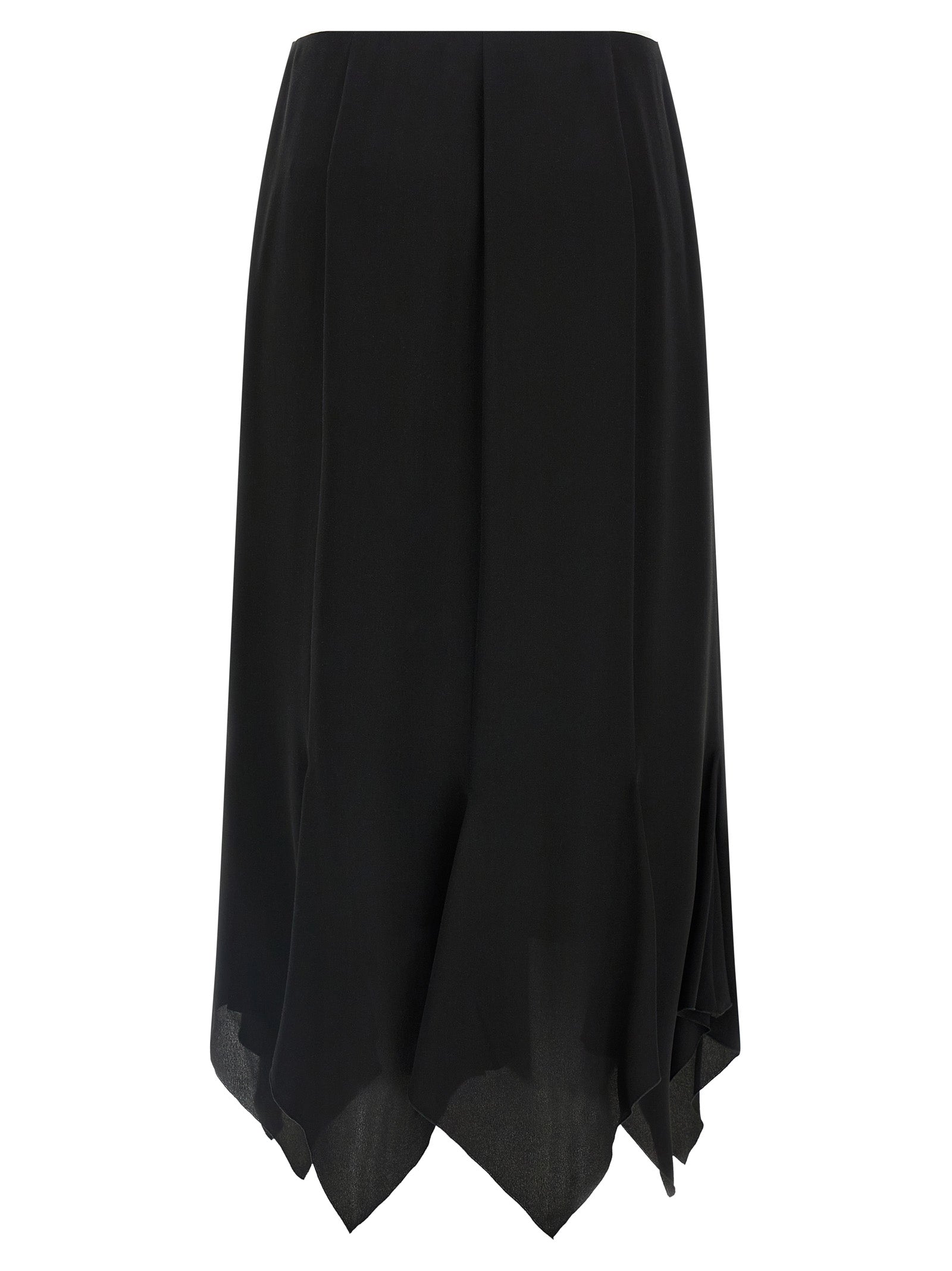 Valentino Garavani Black Silk Midi Women's Skirt