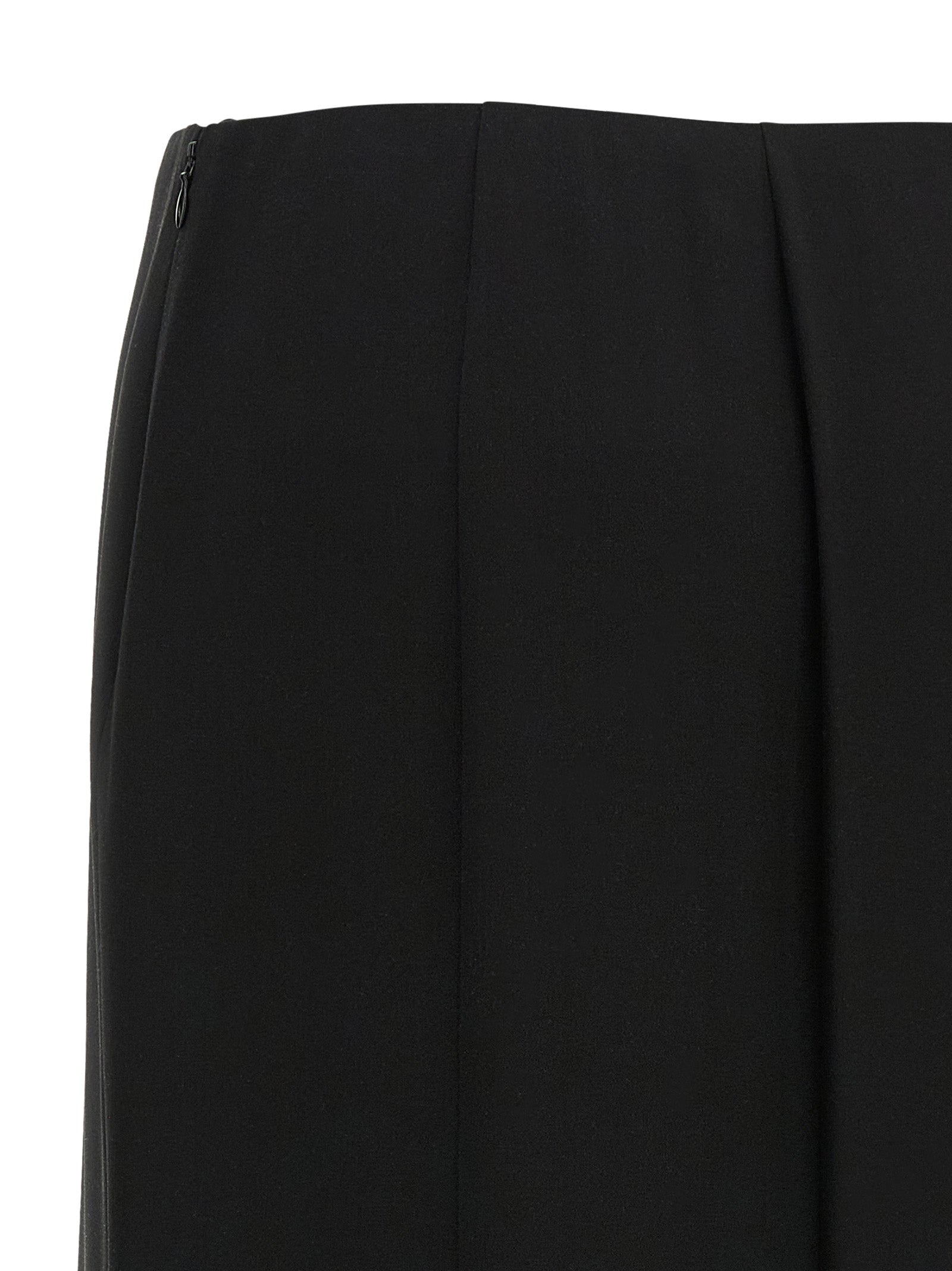 Valentino Garavani Black Silk Midi Women's Skirt