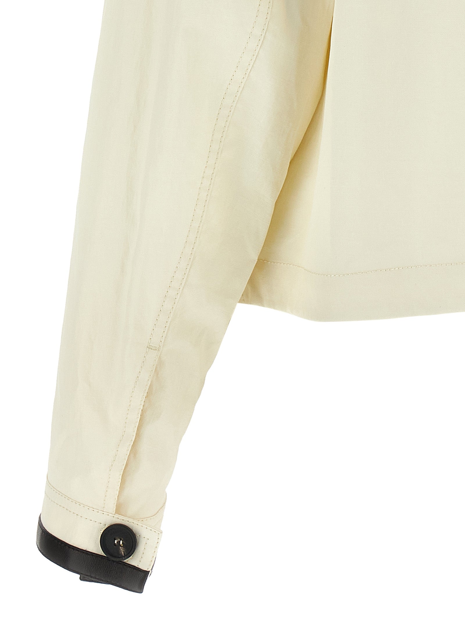 Ferragamo White Linen Full-Length Women's Jacket