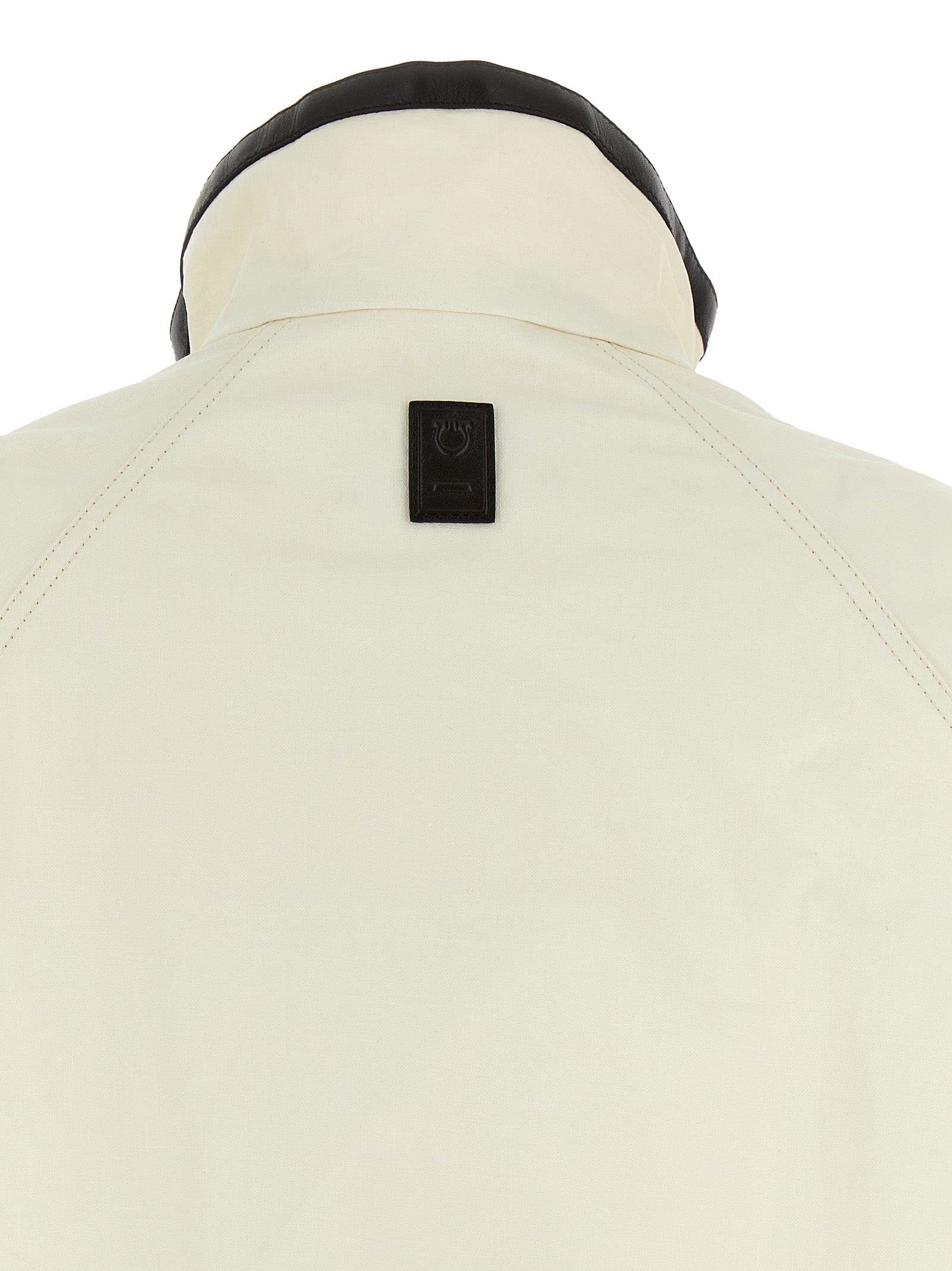 Ferragamo White Linen Full-Length Women's Jacket