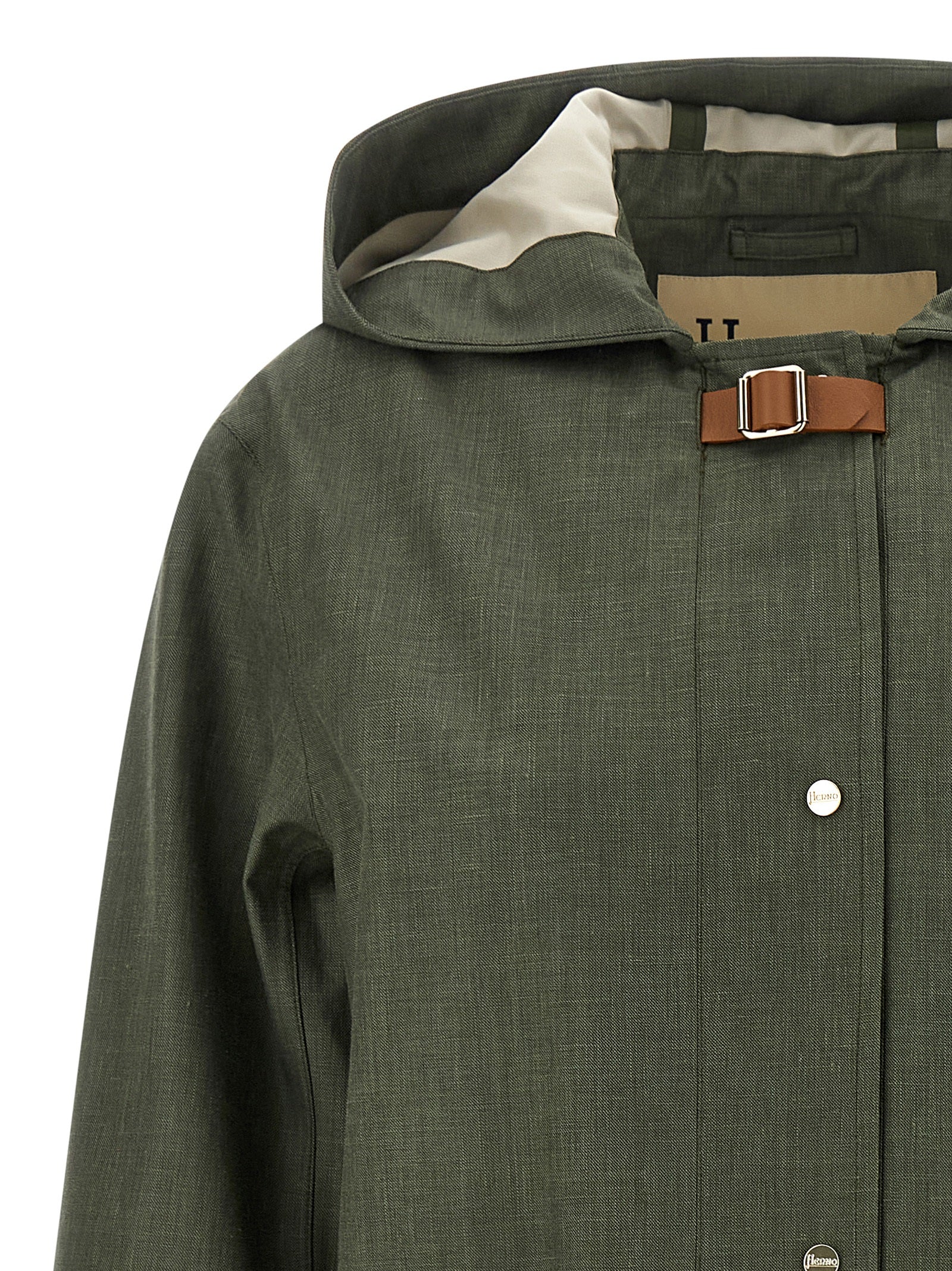 Herno Bicolor Linen Women's Coat
