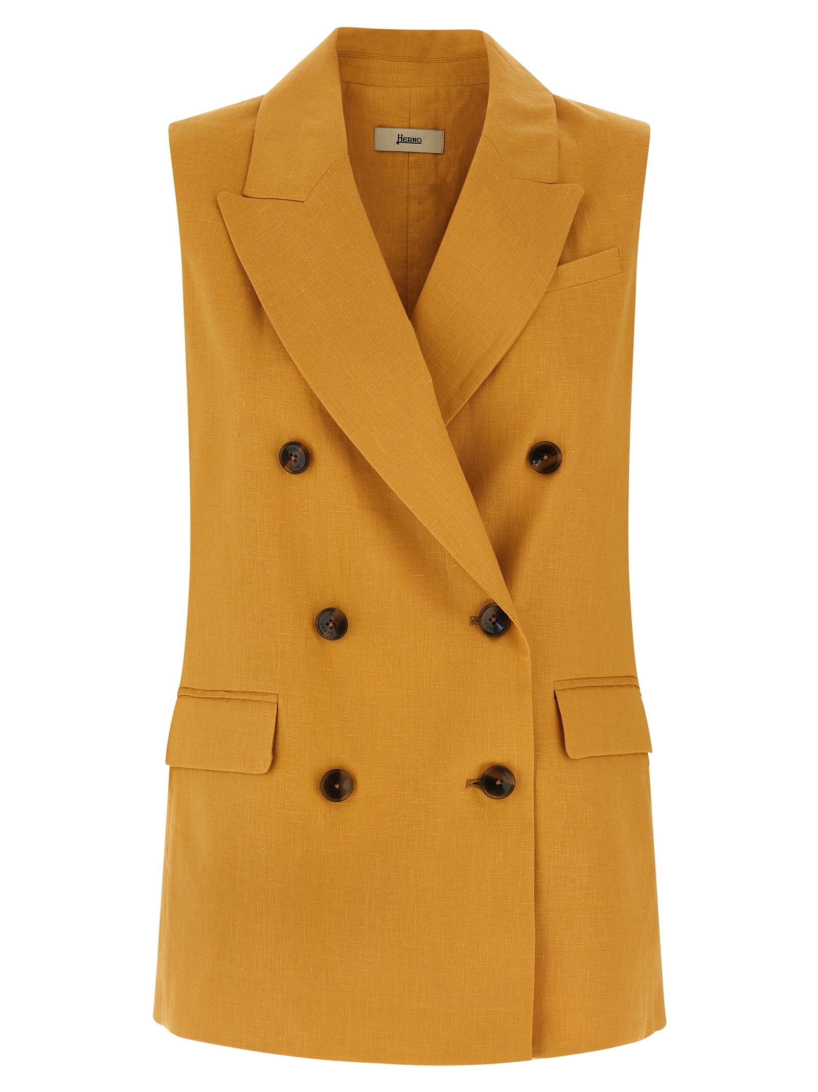 Herno Multicolor Linen Sleeveless Women's Jacket