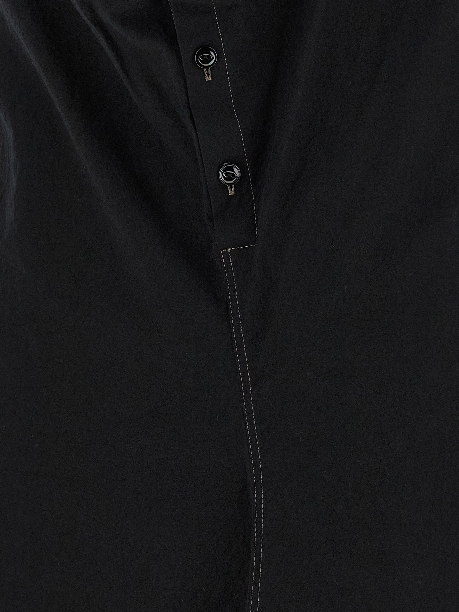Lemaire Black Cotton Midi Women's Dress