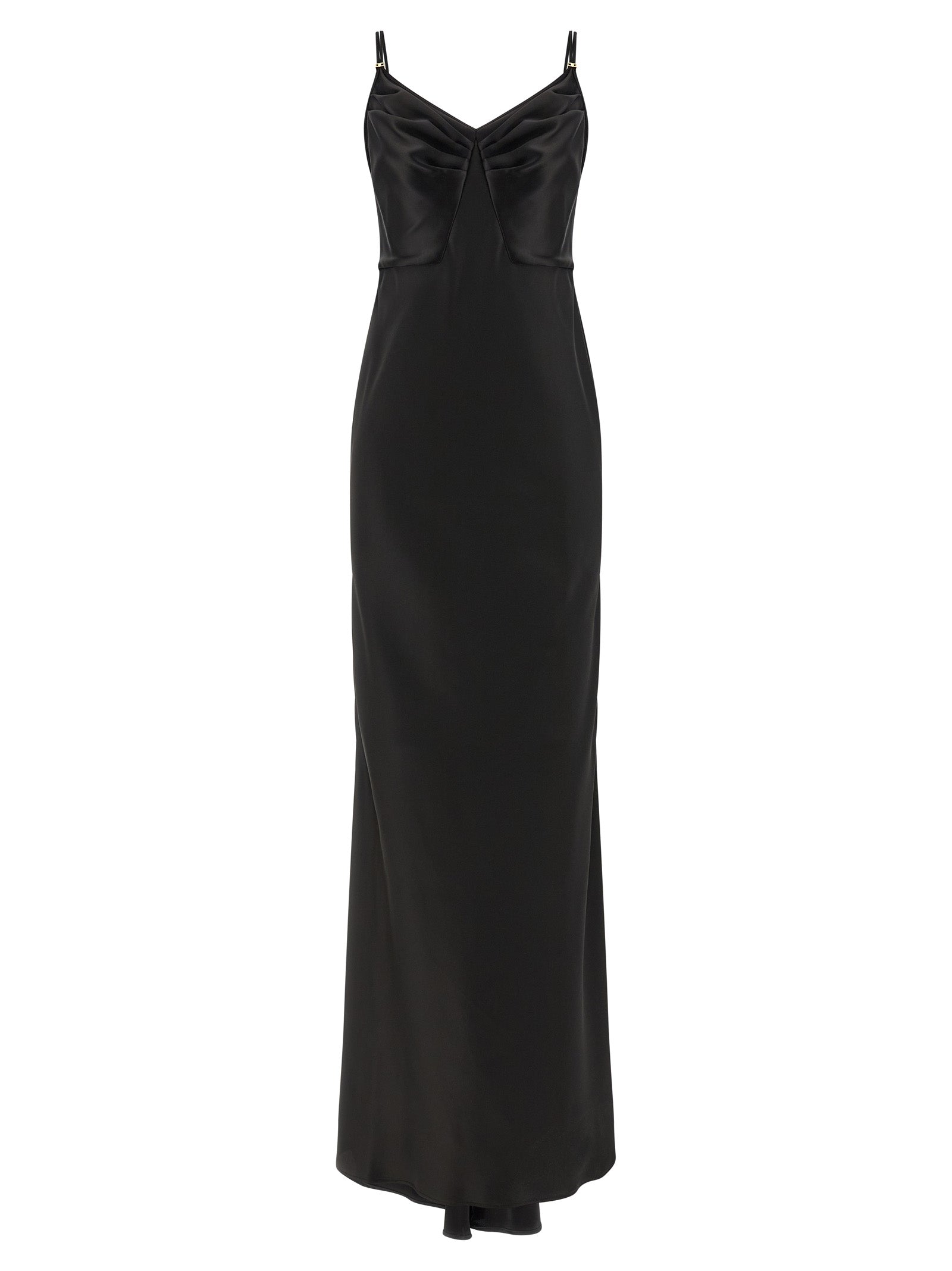 Elisabetta Franchi Black Polyester Long Women's Dress