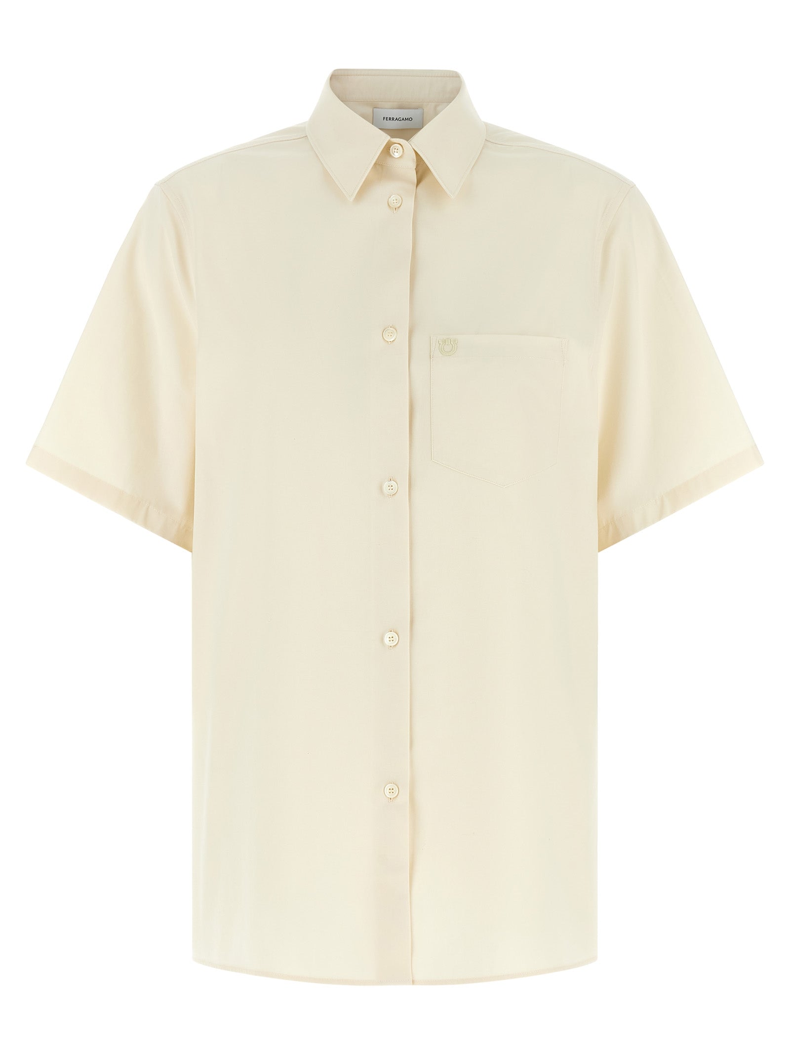 Ferragamo Beige Cotton Women's Blouse