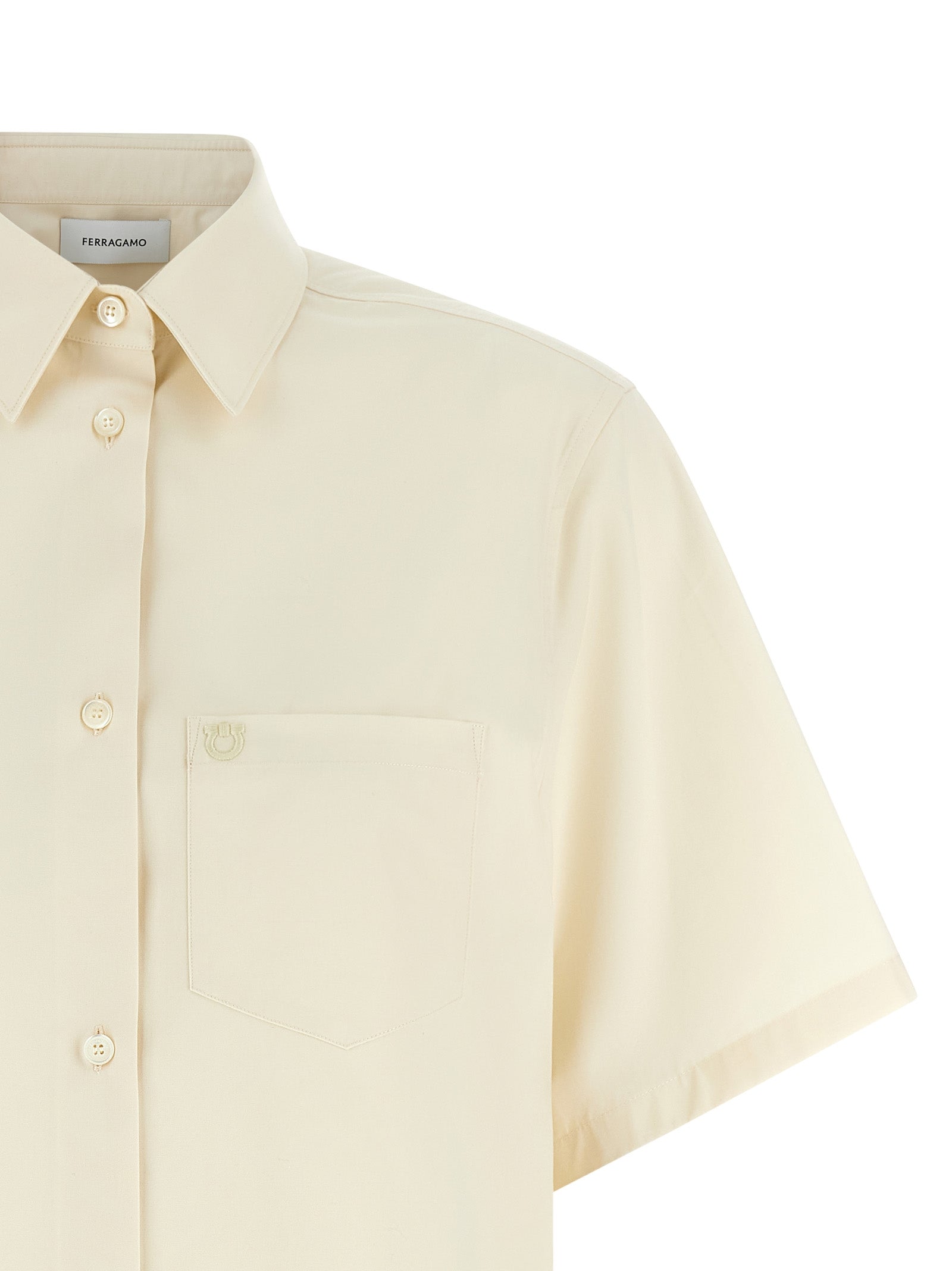 Ferragamo Beige Cotton Women's Blouse