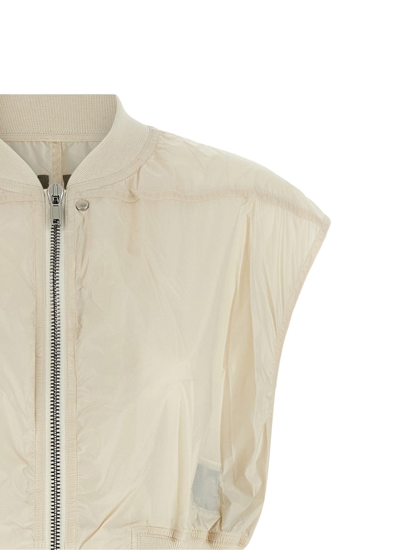 DRKSHDW Beige Nylon Sleeveless Women's Jacket