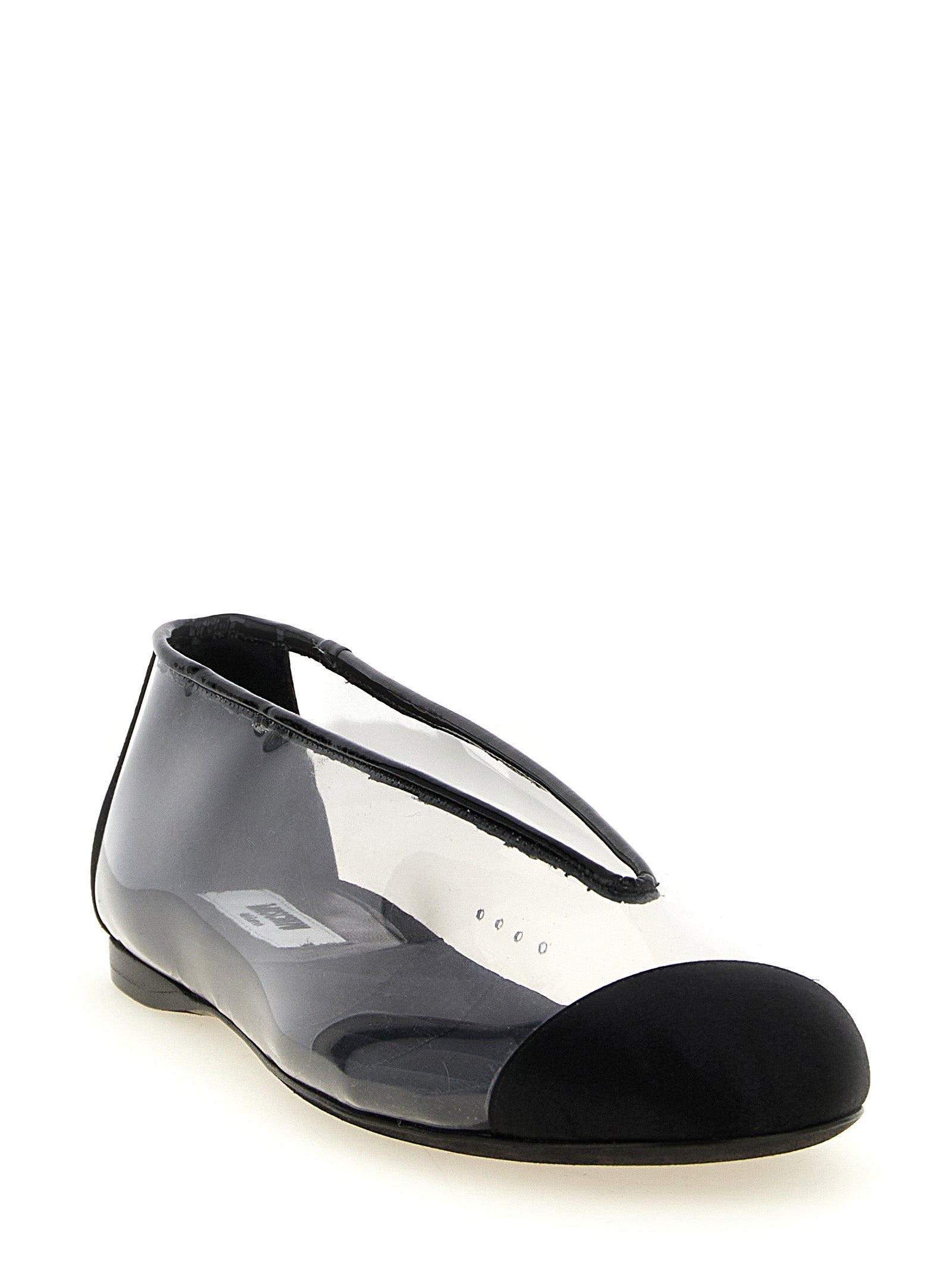 Moschino Black Pvc Ballet Women's Flats