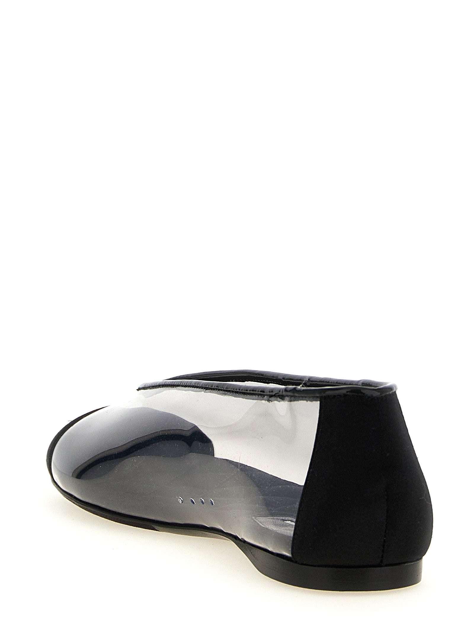 Moschino Black Pvc Ballet Women's Flats