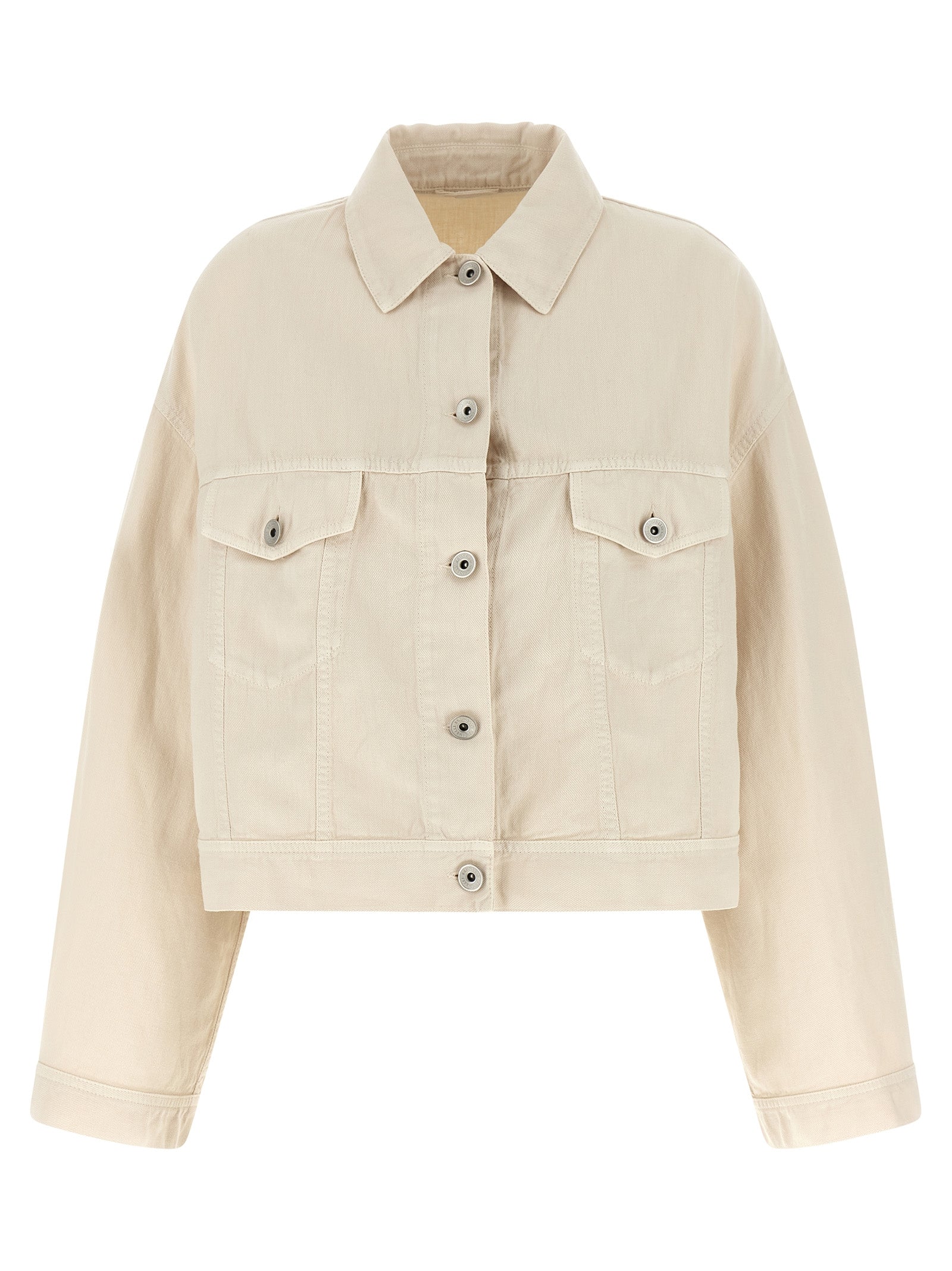 Brunello Cucinelli Beige Cotton Denim Women's Jacket