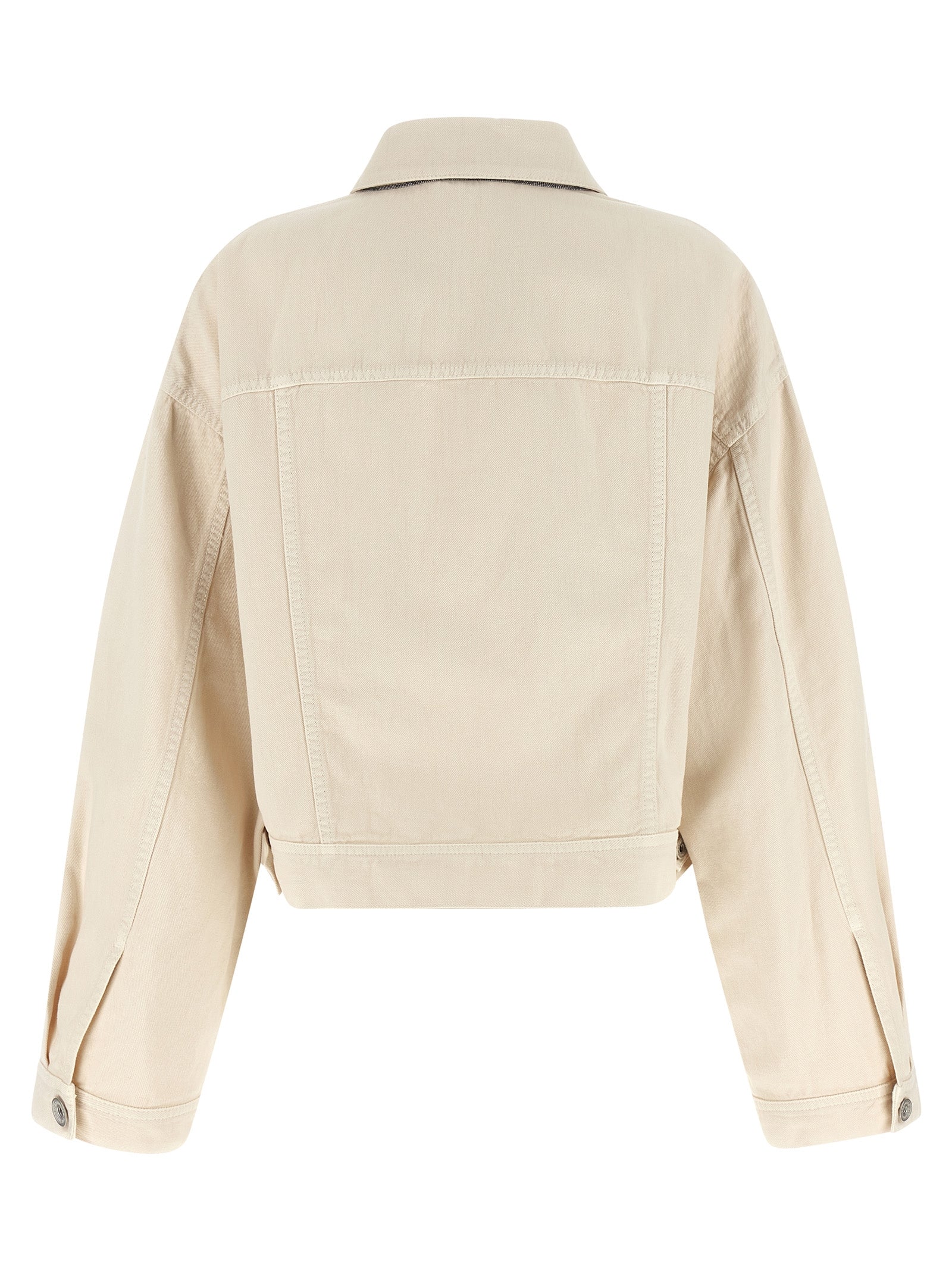 Brunello Cucinelli Beige Cotton Denim Women's Jacket