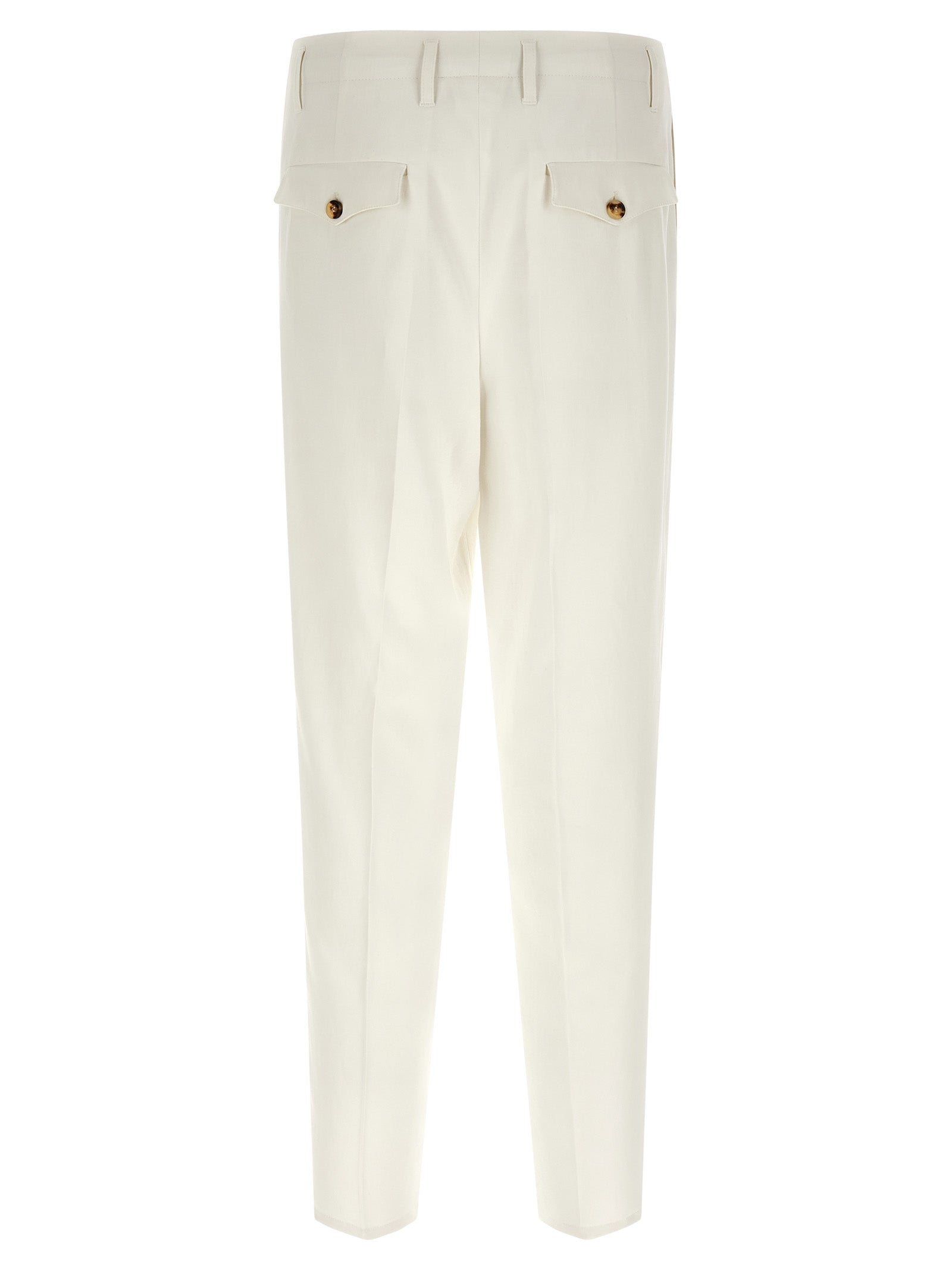Brunello Cucinelli White Cotton Casual Men's Pants
