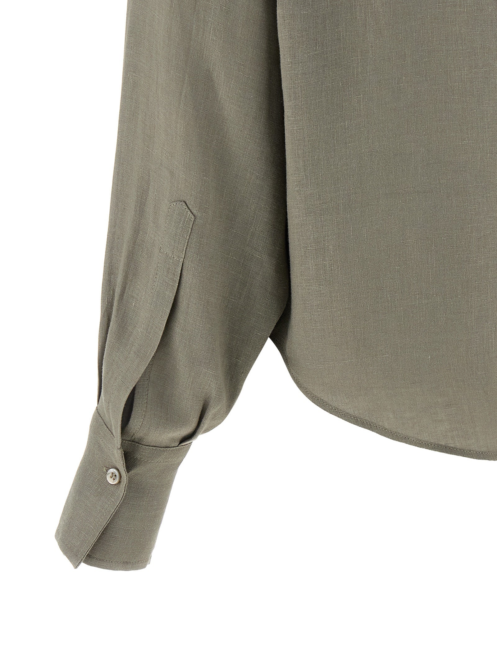 Brunello Cucinelli Bicolor Linen Women's Blouse
