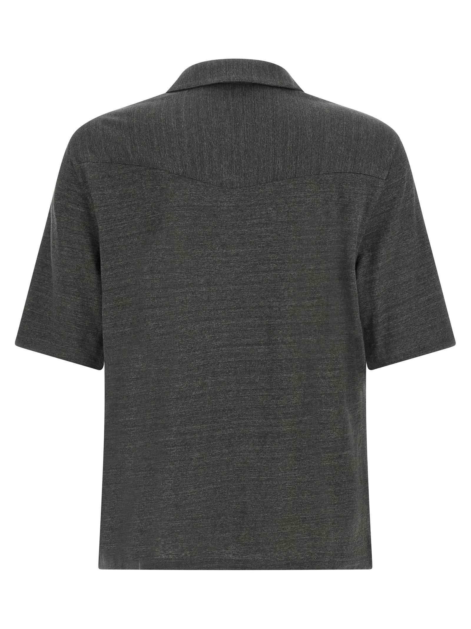 Brunello Cucinelli Gray Linen Men's Blouse