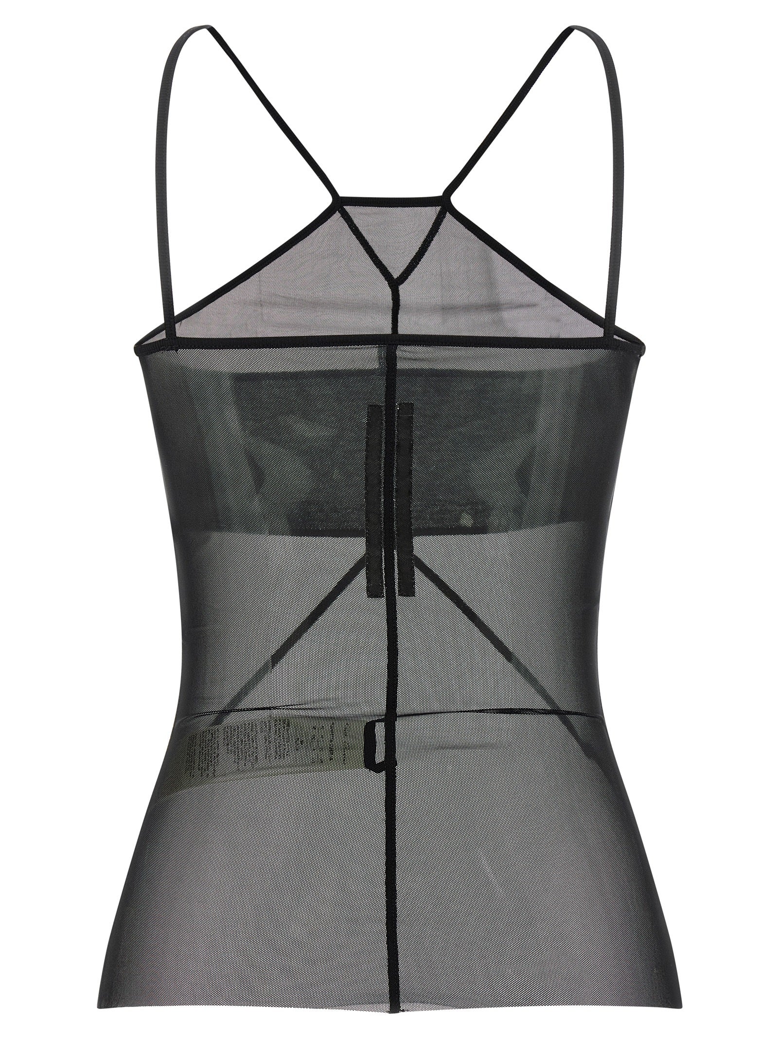 Rick Owens Black Nylon Sleeveles Women's T-Shirt
