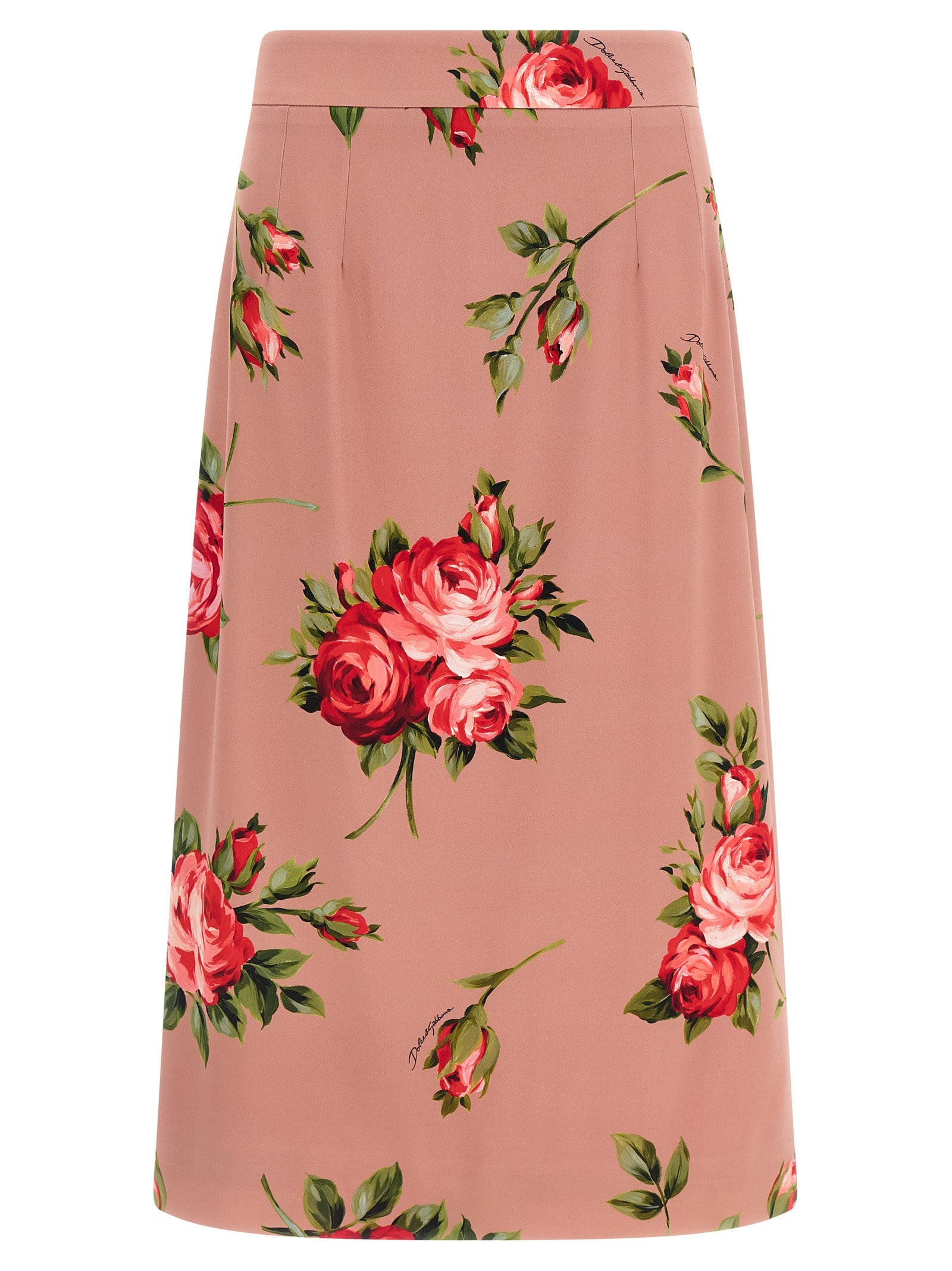 Dolce & Gabbana Multicolor Silk Midi Women's Skirt