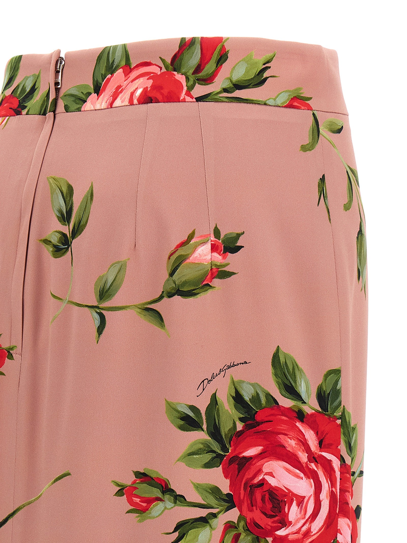 Dolce & Gabbana Multicolor Silk Midi Women's Skirt
