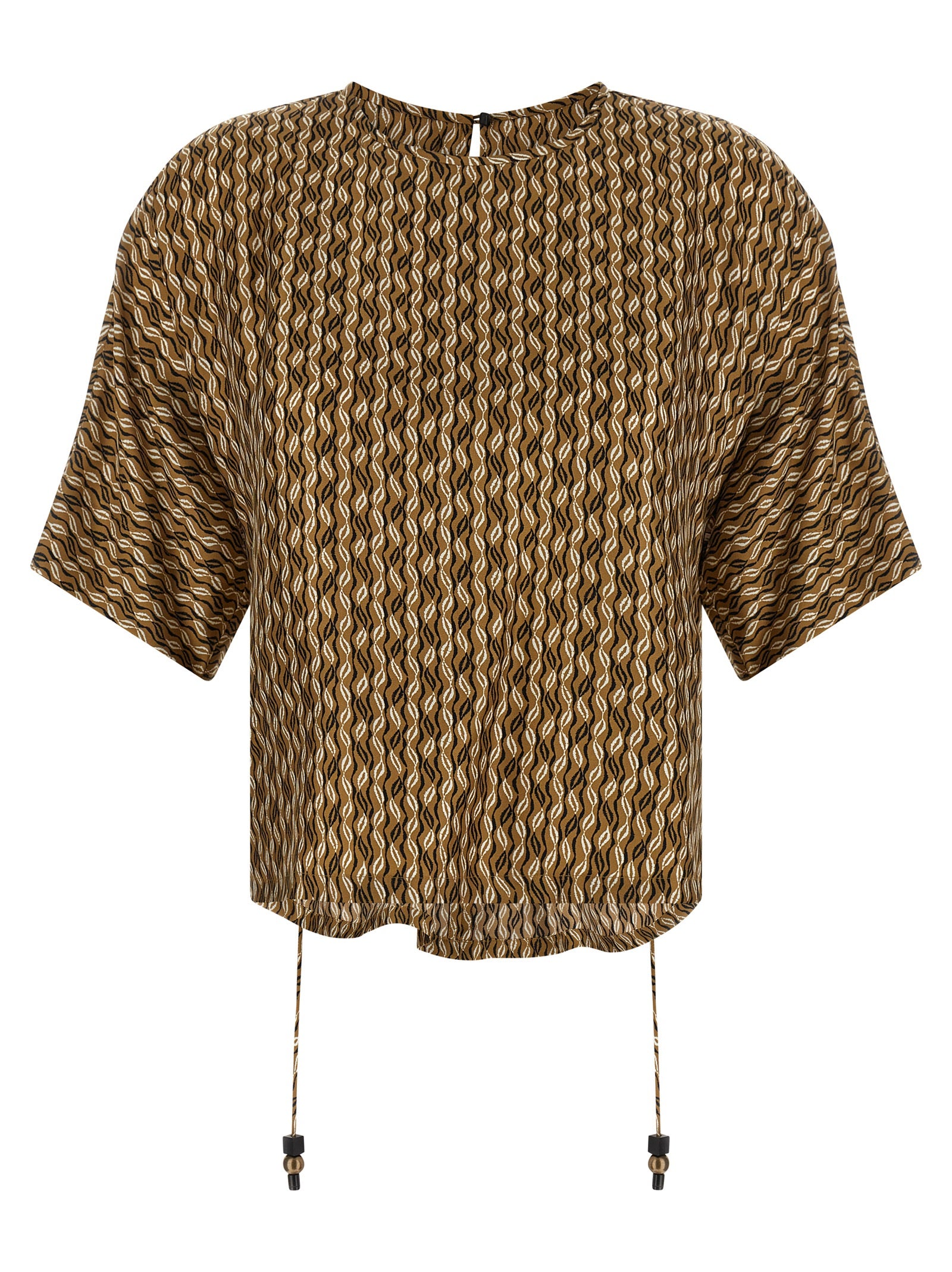Max Mara Brown Silk Women's Blouse