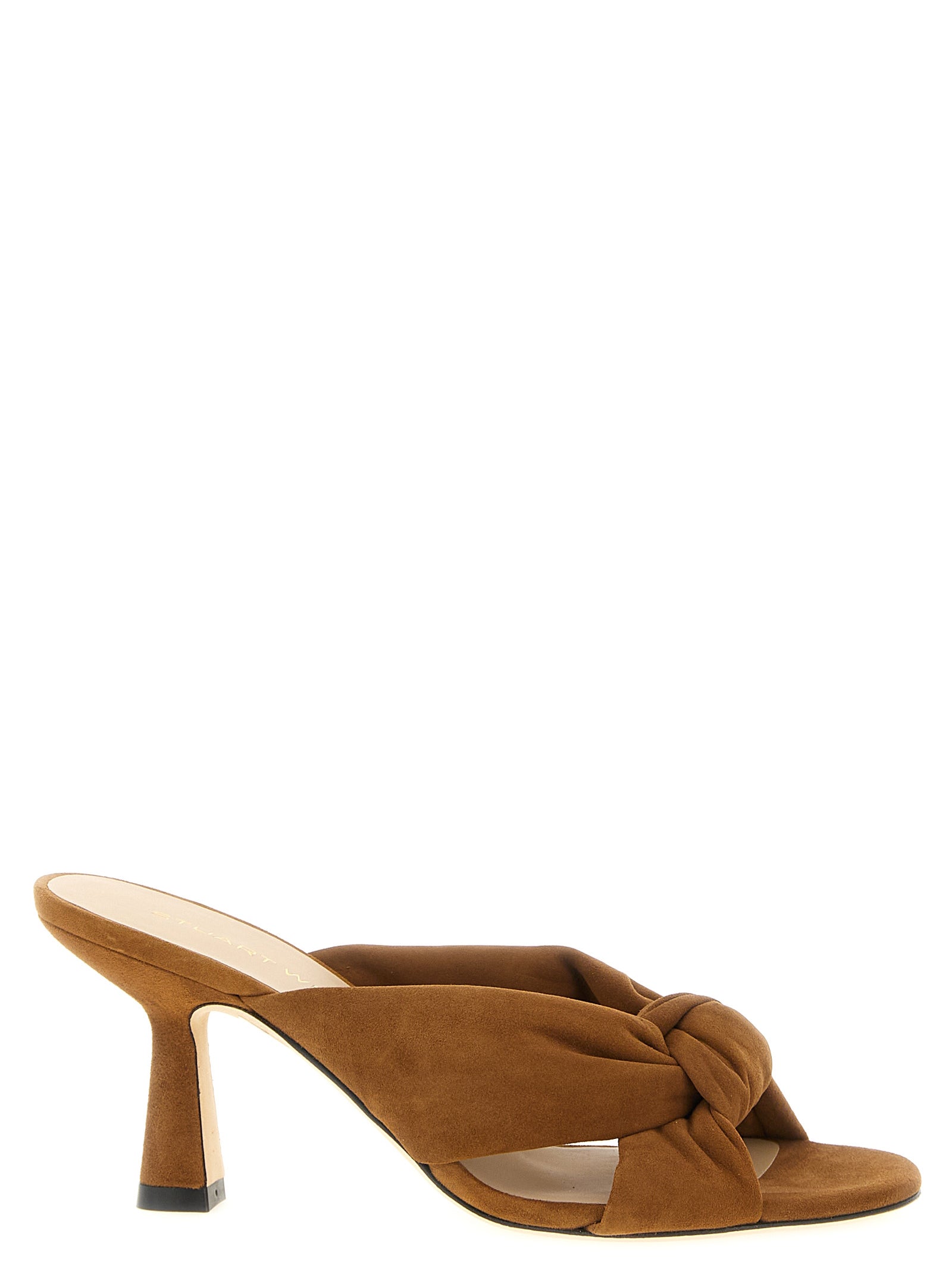 Stuart Weitzman Brown Polyethylene Stiletto Heel Women's Sandals