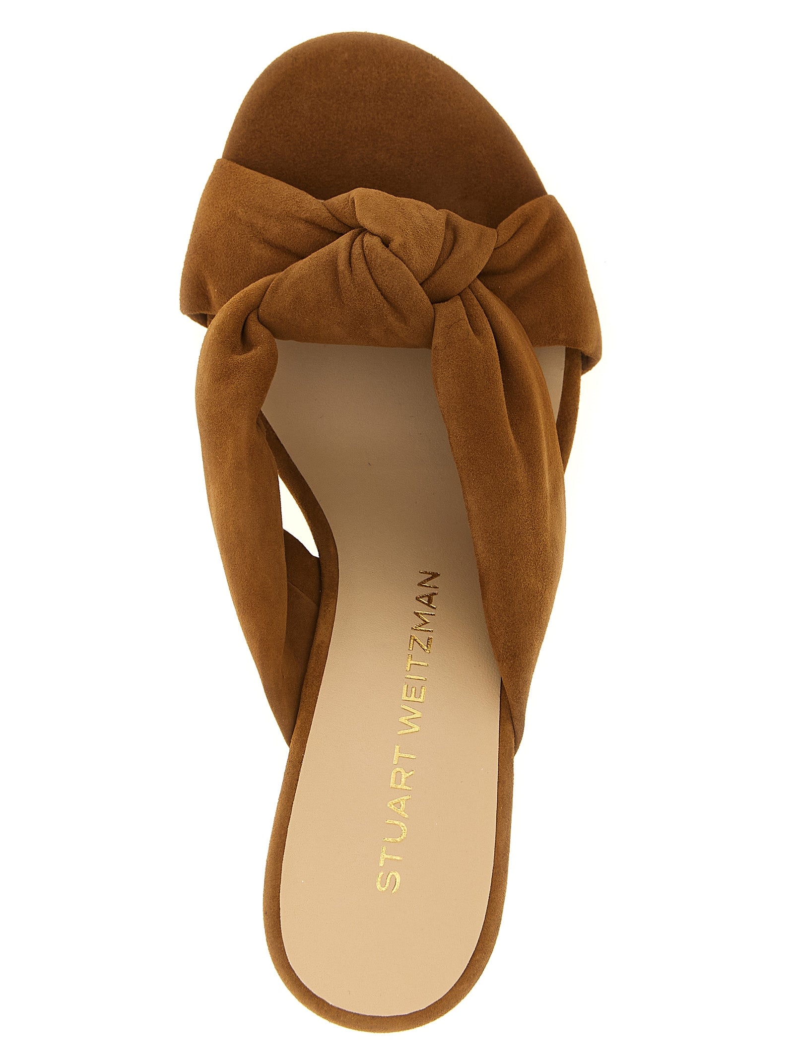 Stuart Weitzman Brown Polyethylene Stiletto Heel Women's Sandals