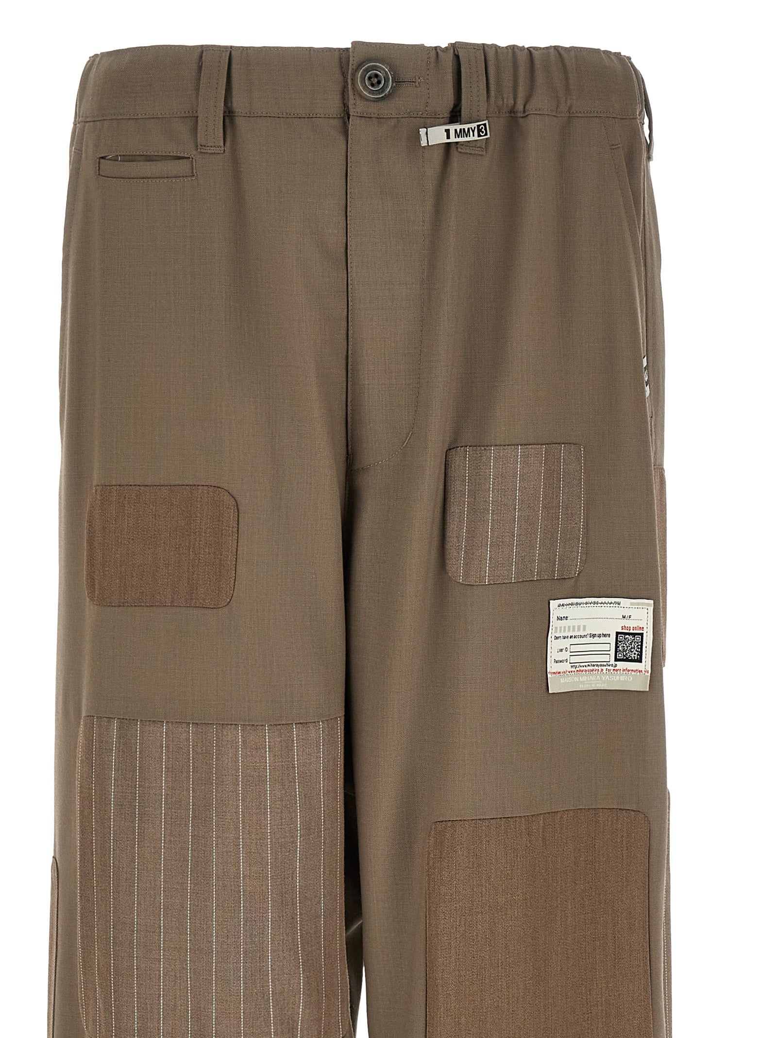 Maison Mihara Yasuhiro Beige Wool Casual Men's Pants