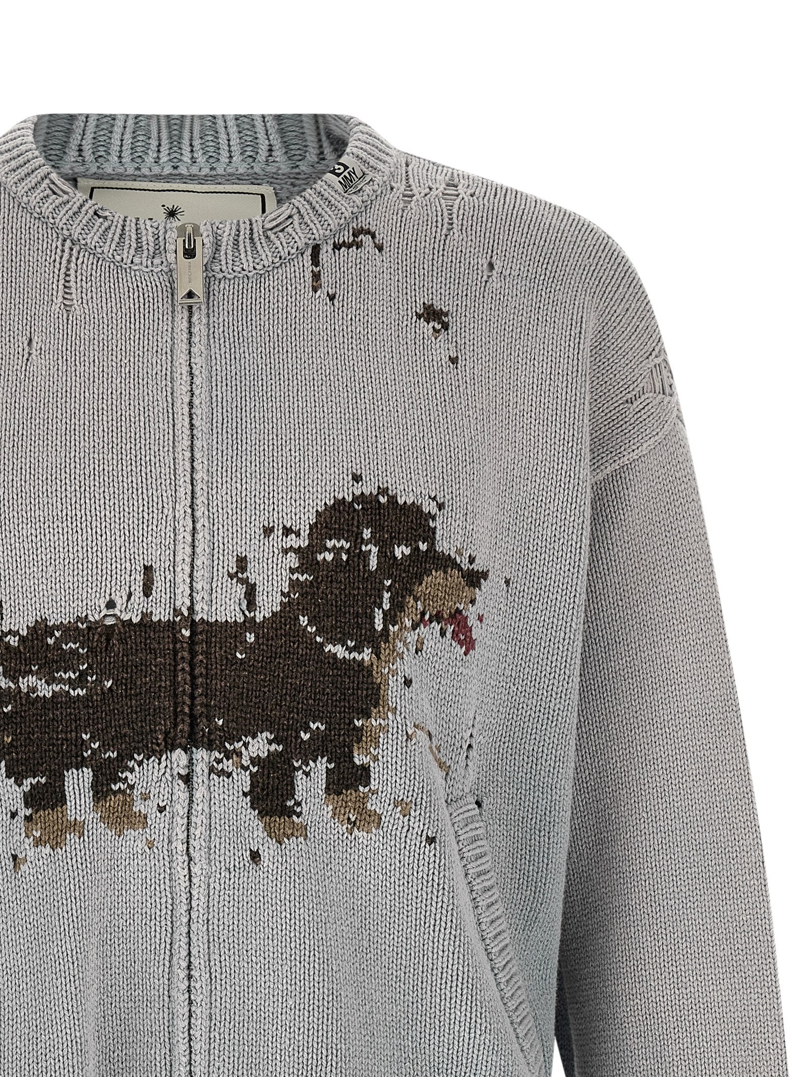Maison Mihara Yasuhiro Gray Cotton Men's Cardigan