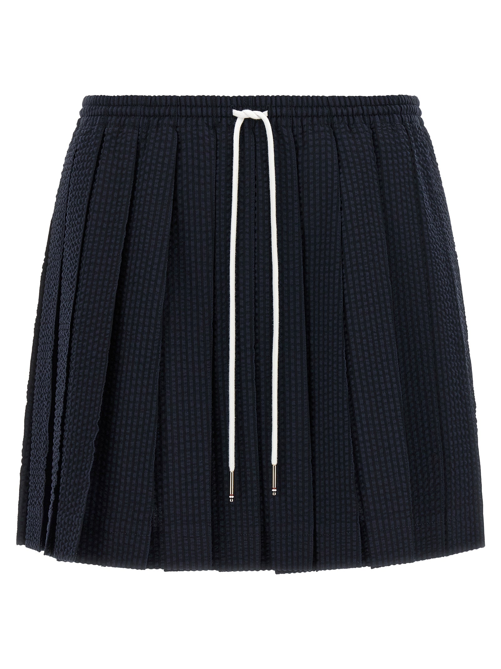 Thom Browne Blue Wool Long Women's Skirt