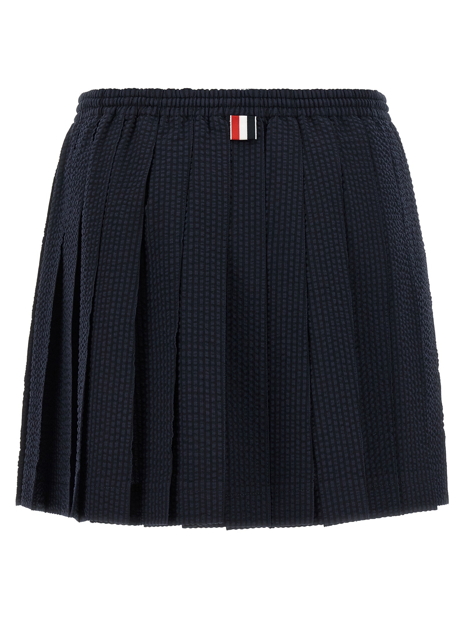 Thom Browne Blue Wool Long Women's Skirt