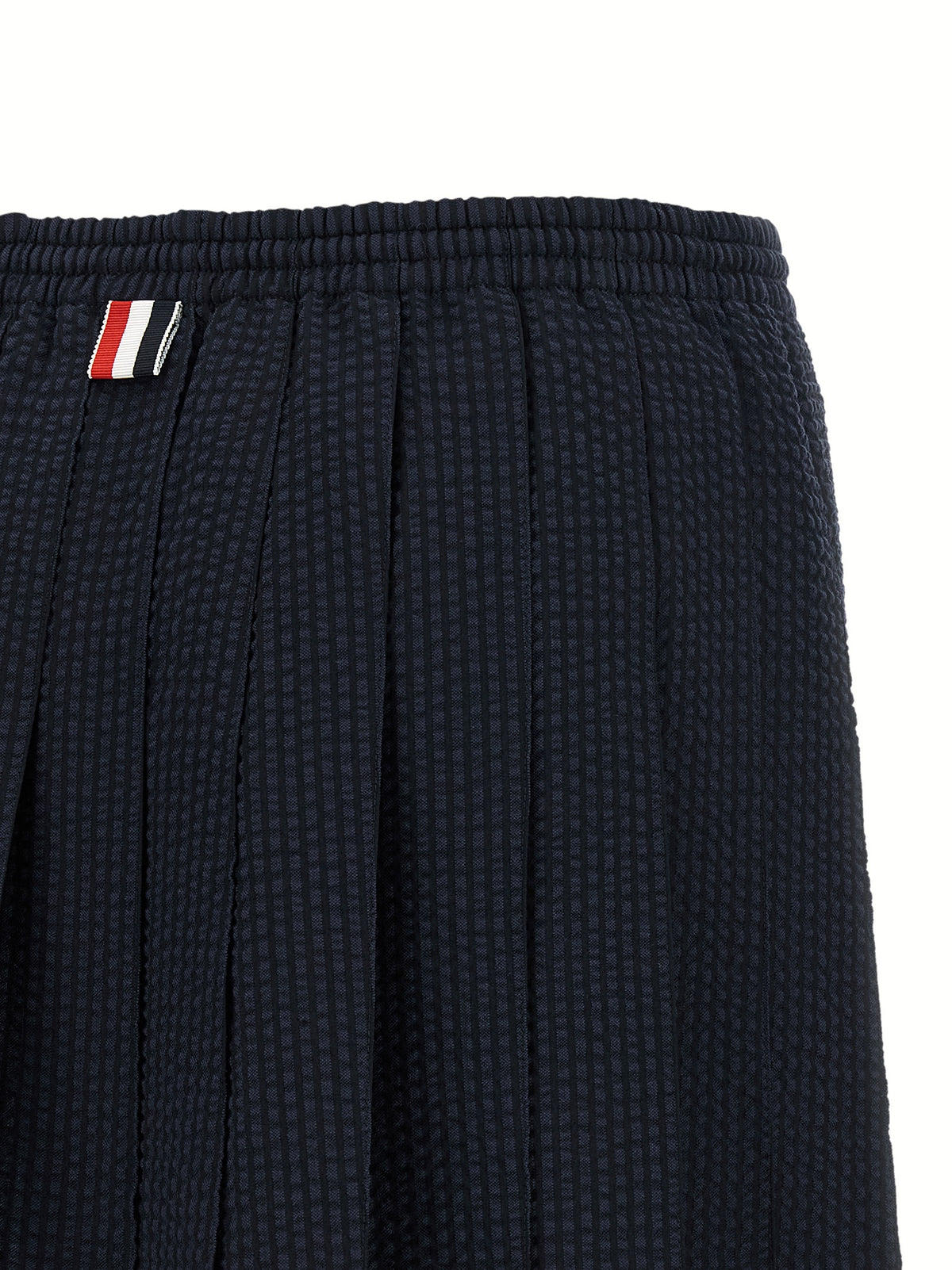 Thom Browne Blue Wool Long Women's Skirt