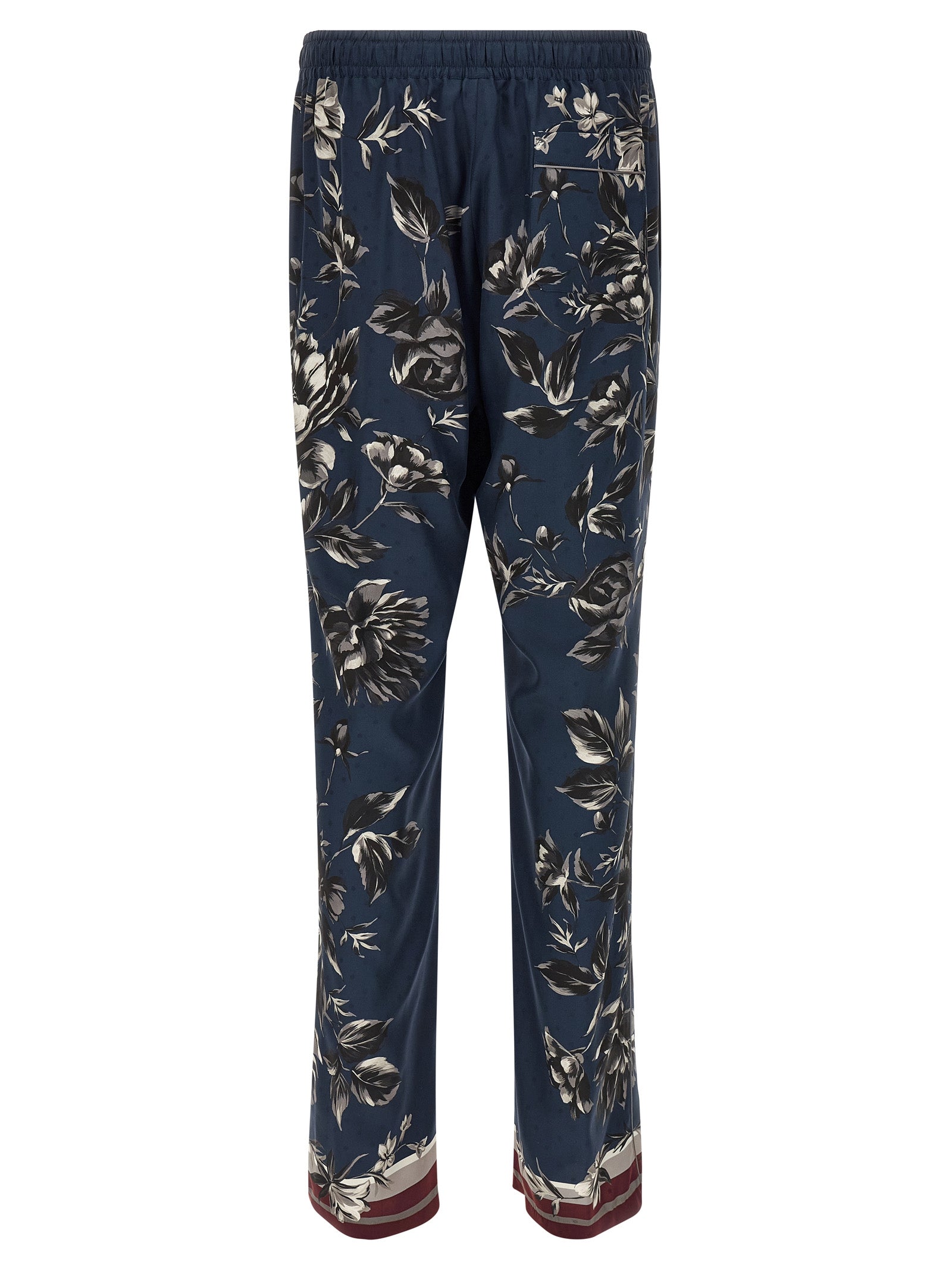 Dolce & Gabbana Blue Silk Casual Men's Pants