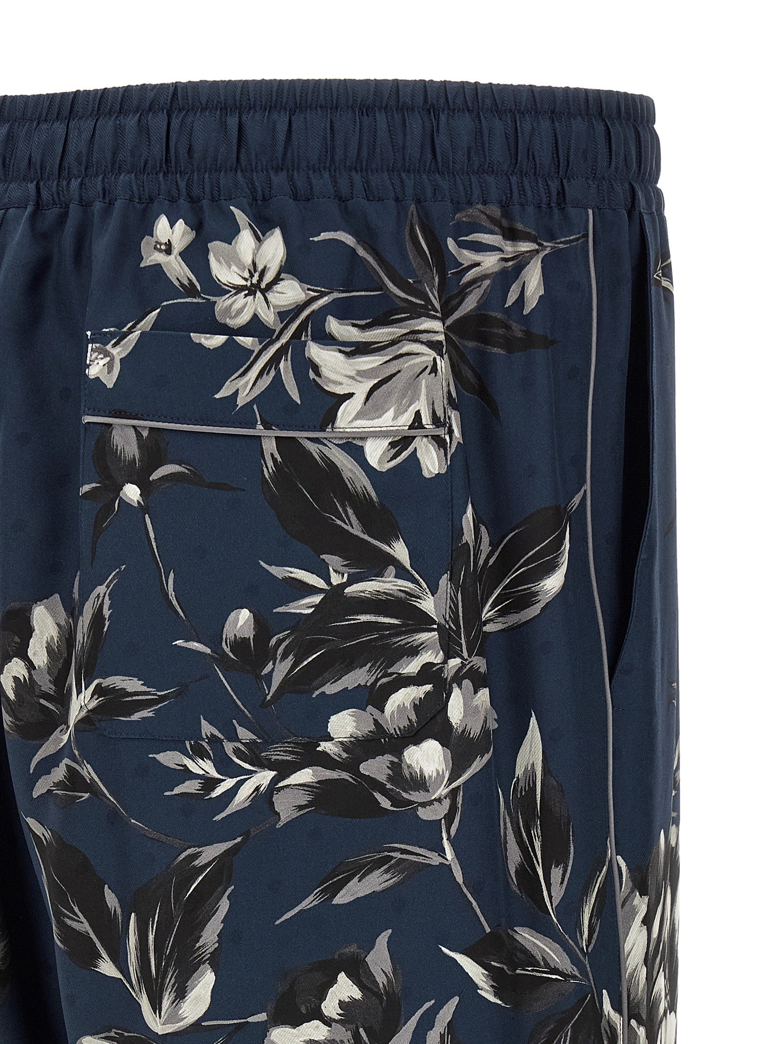 Dolce & Gabbana Blue Silk Casual Men's Pants