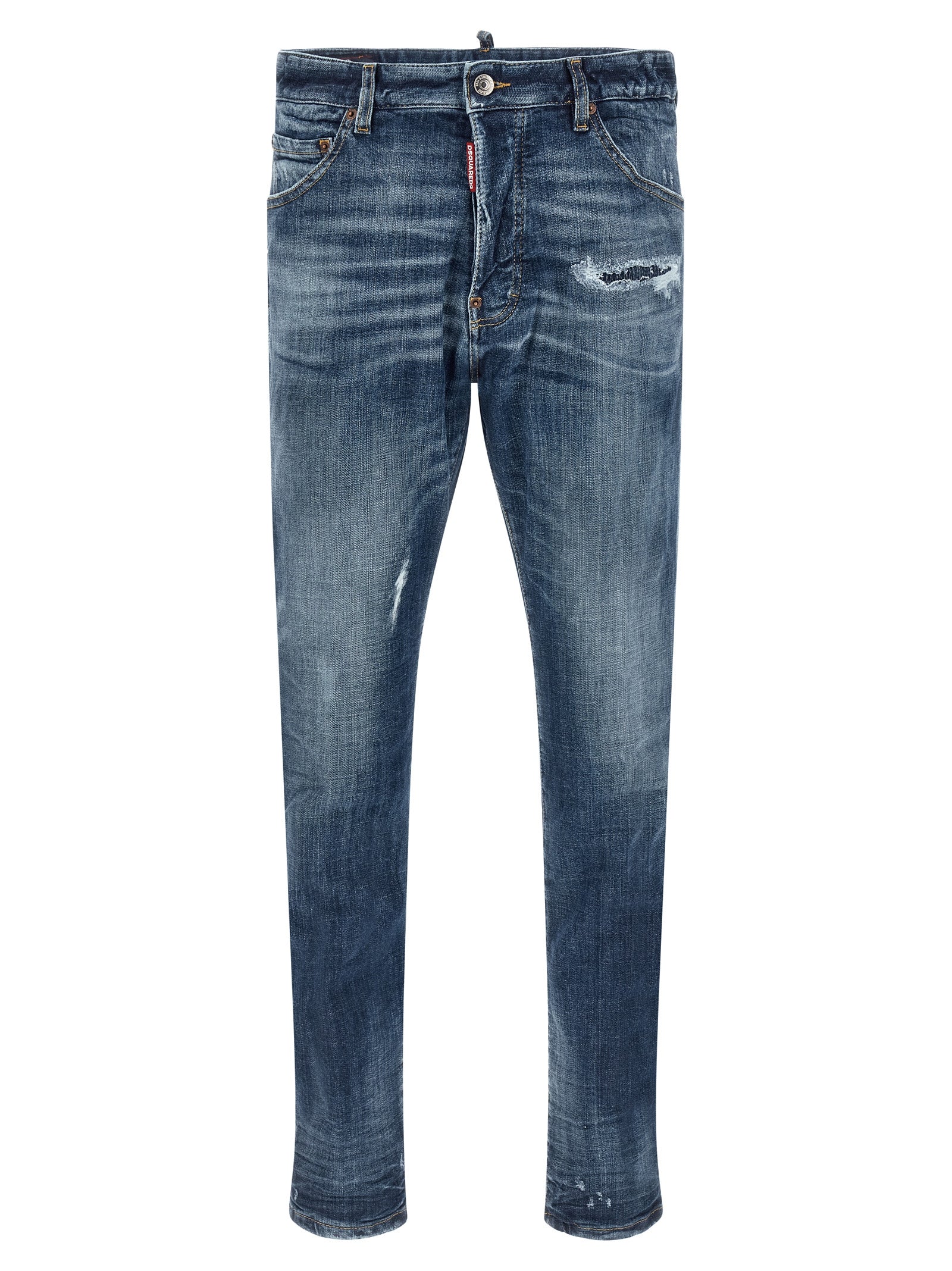 Dsquared² Blue Cotton Slim Fit Men's Jeans