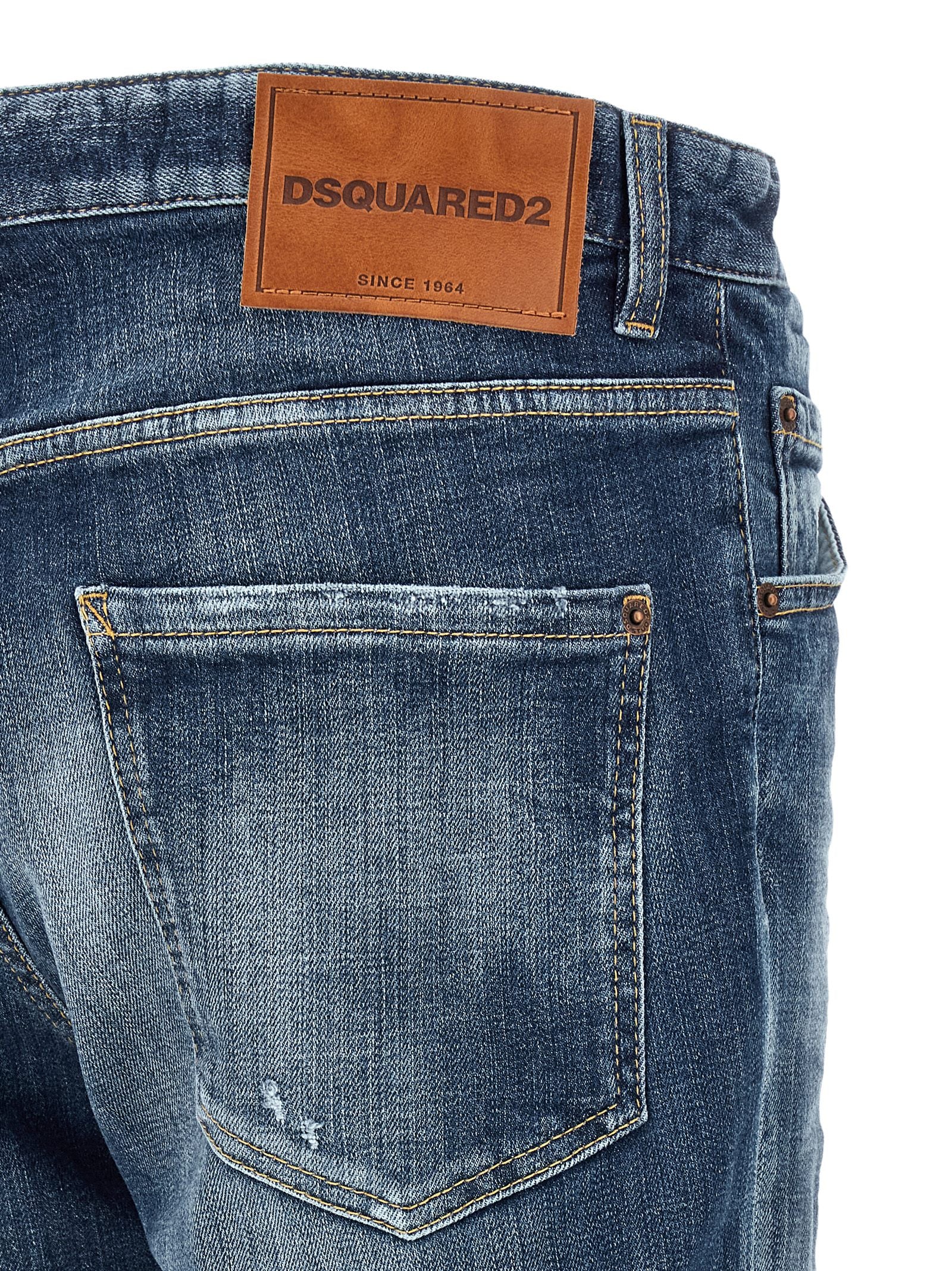 Dsquared² Blue Cotton Slim Fit Men's Jeans